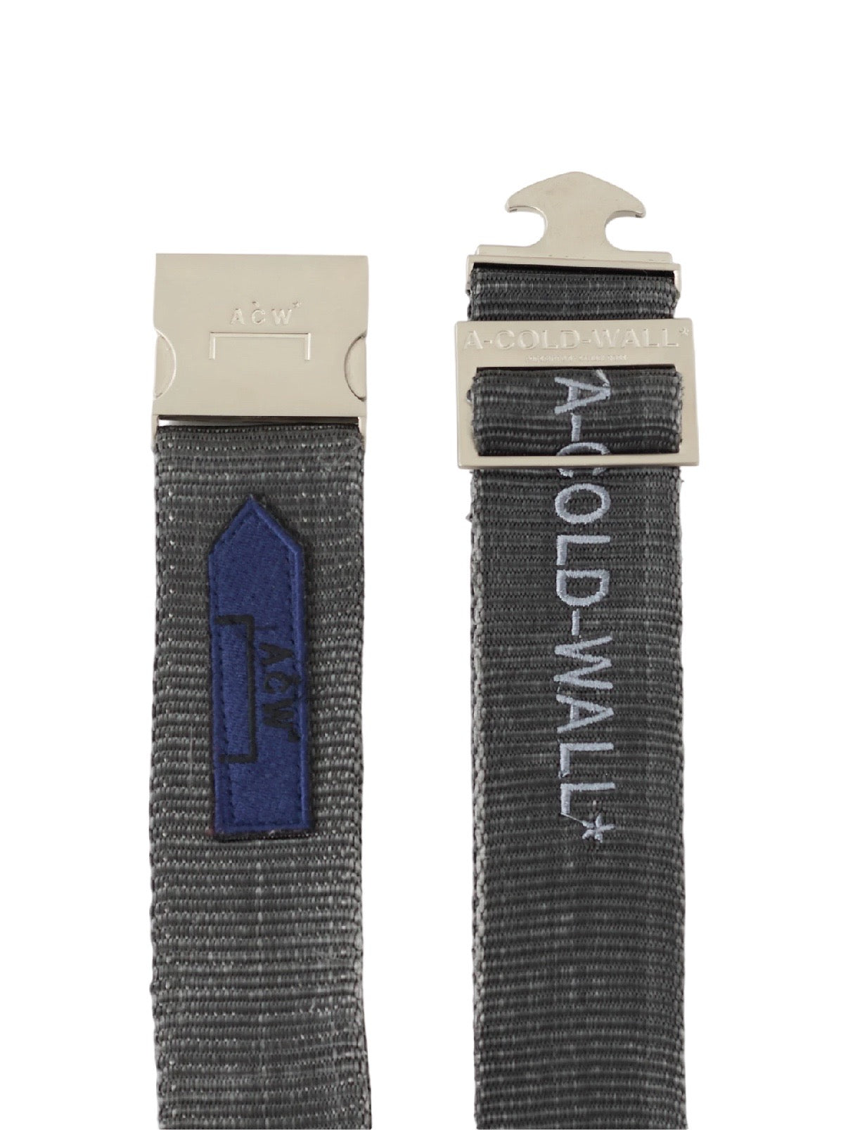 A-COLD-WALL* Grey Industrial Webbing Belt with Metallic Buckle