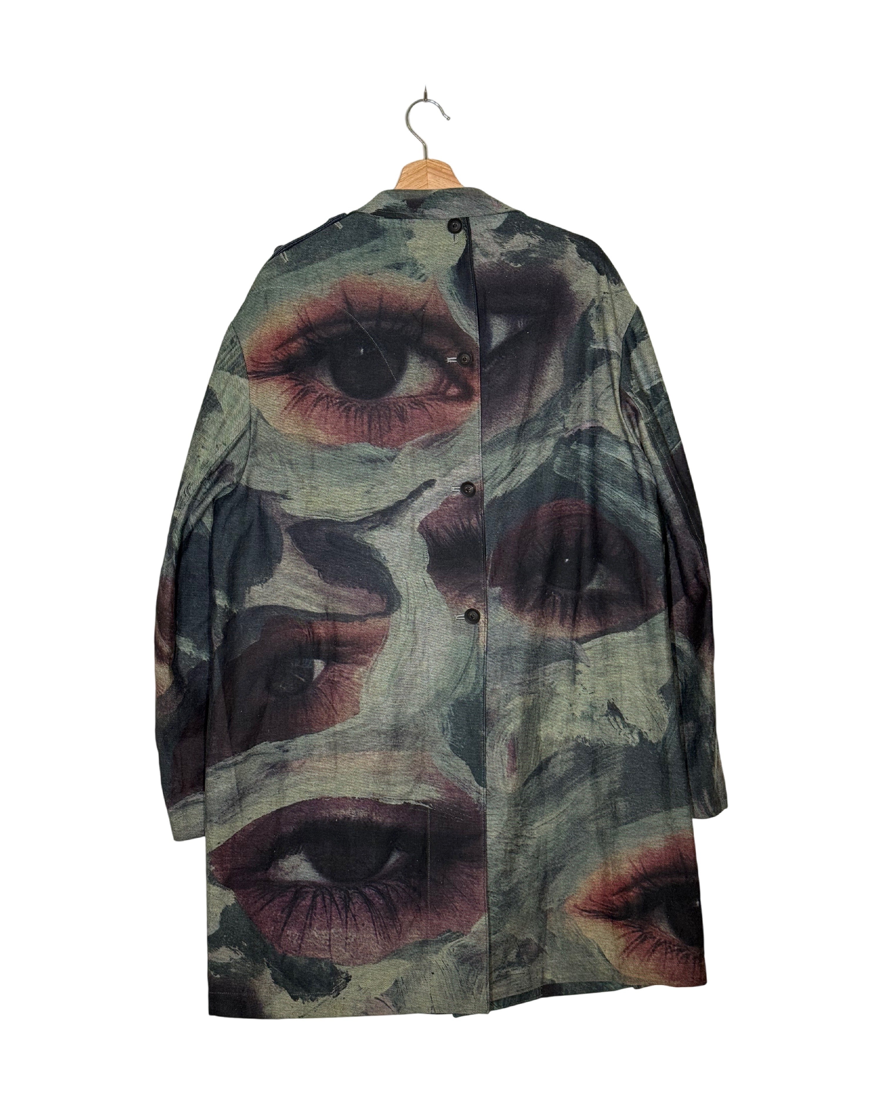 Yohji Yamamoto Pour Homme 2021SS Runway Eyeball Print Convertible Blazer Coat