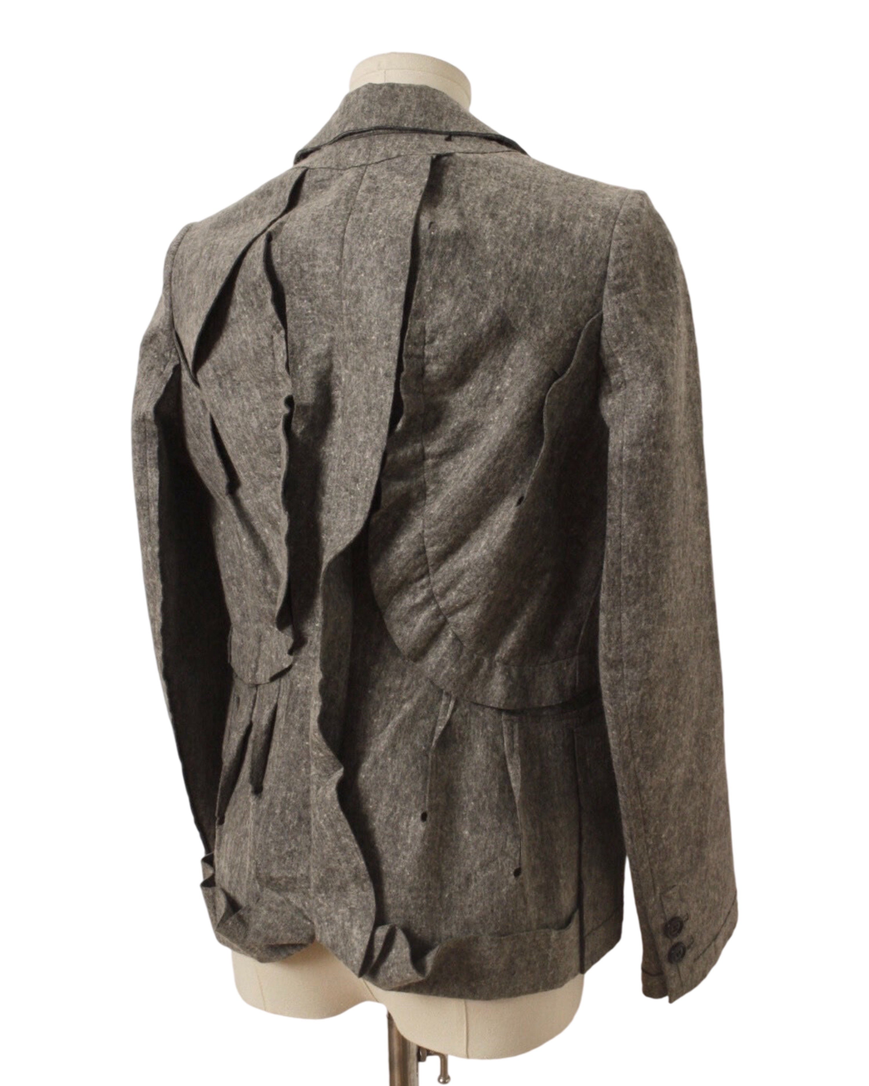Undercover 2005AW Runway Arts and Crafts Deconstructed Wool Blend Blazer