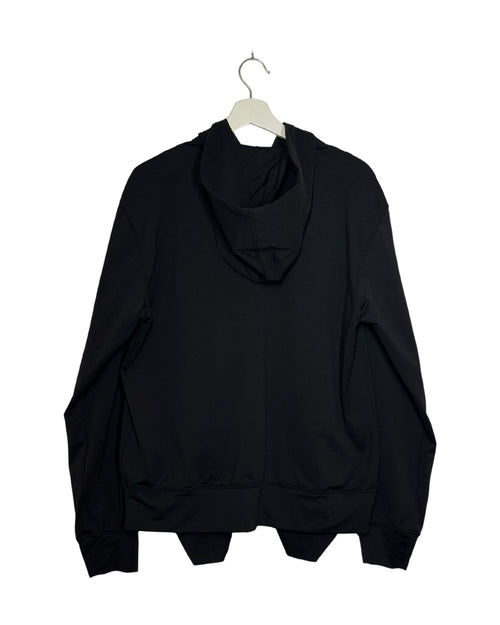 Comme des Garcons Homme Plus 2026SS zipper drape ruffle hoodie - back view on hanger