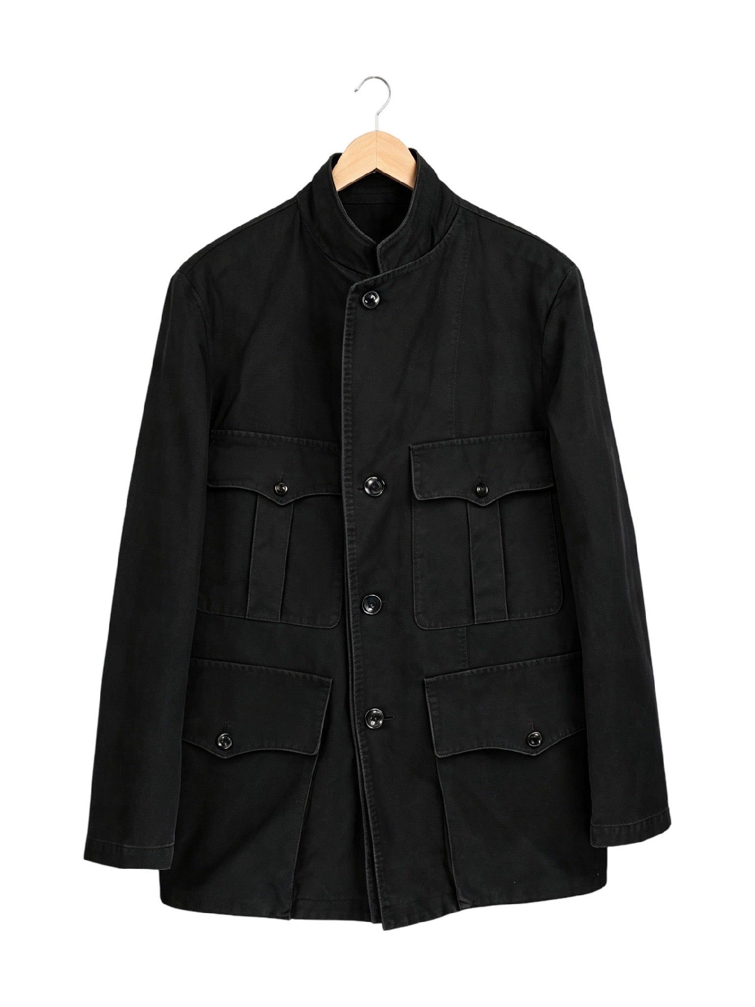 Y's BANG ON! 2022AW pigment army cords double body jacket - front view on hanger 2