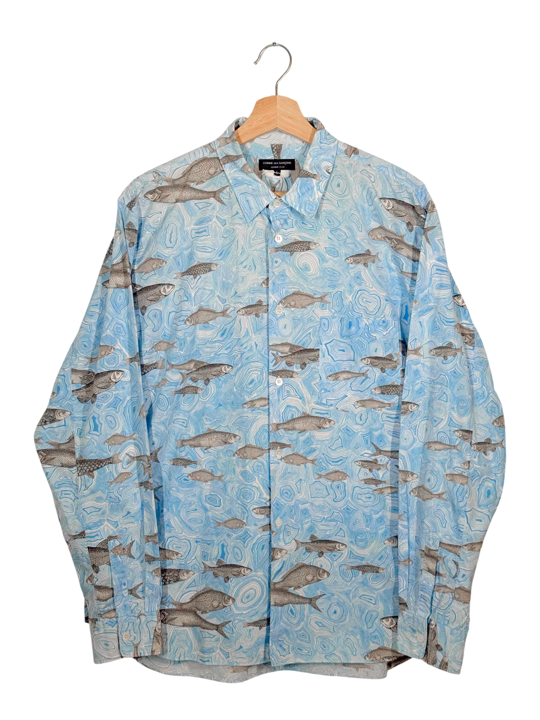 Comme Des Garcons Homme Plus 2017SS Runway Fish All-Over Print Shirt
