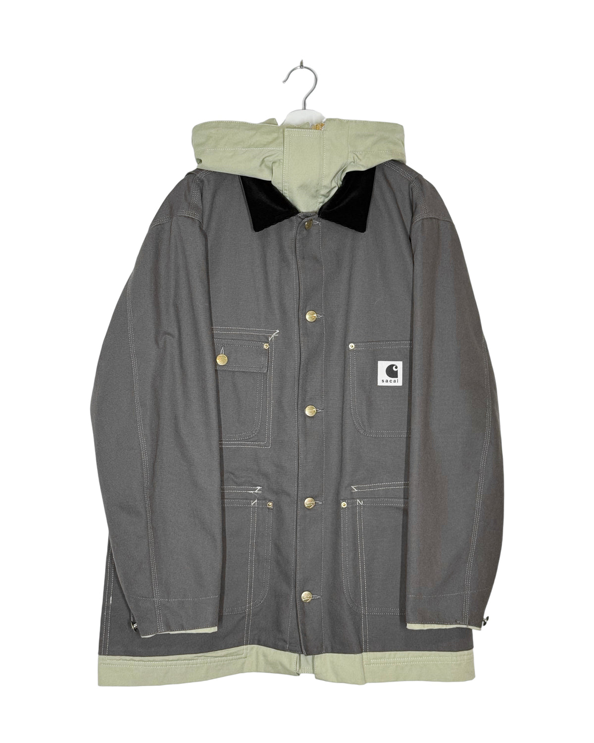 Sacai x Carhartt WIP 2024SS Runway Reversible Duck Coat