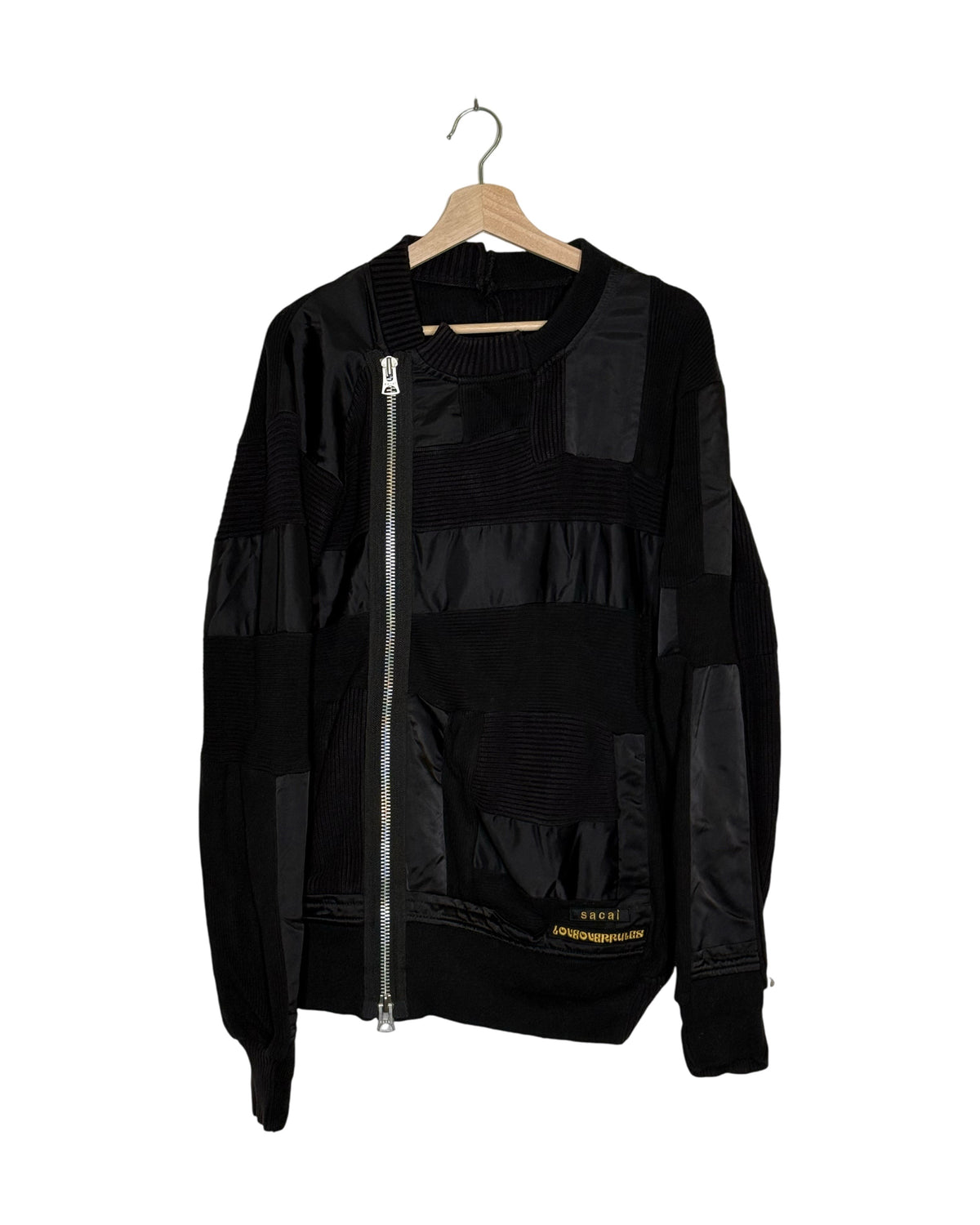 Sacai 2021SS Runway Patchwork Knit Zip Sweater