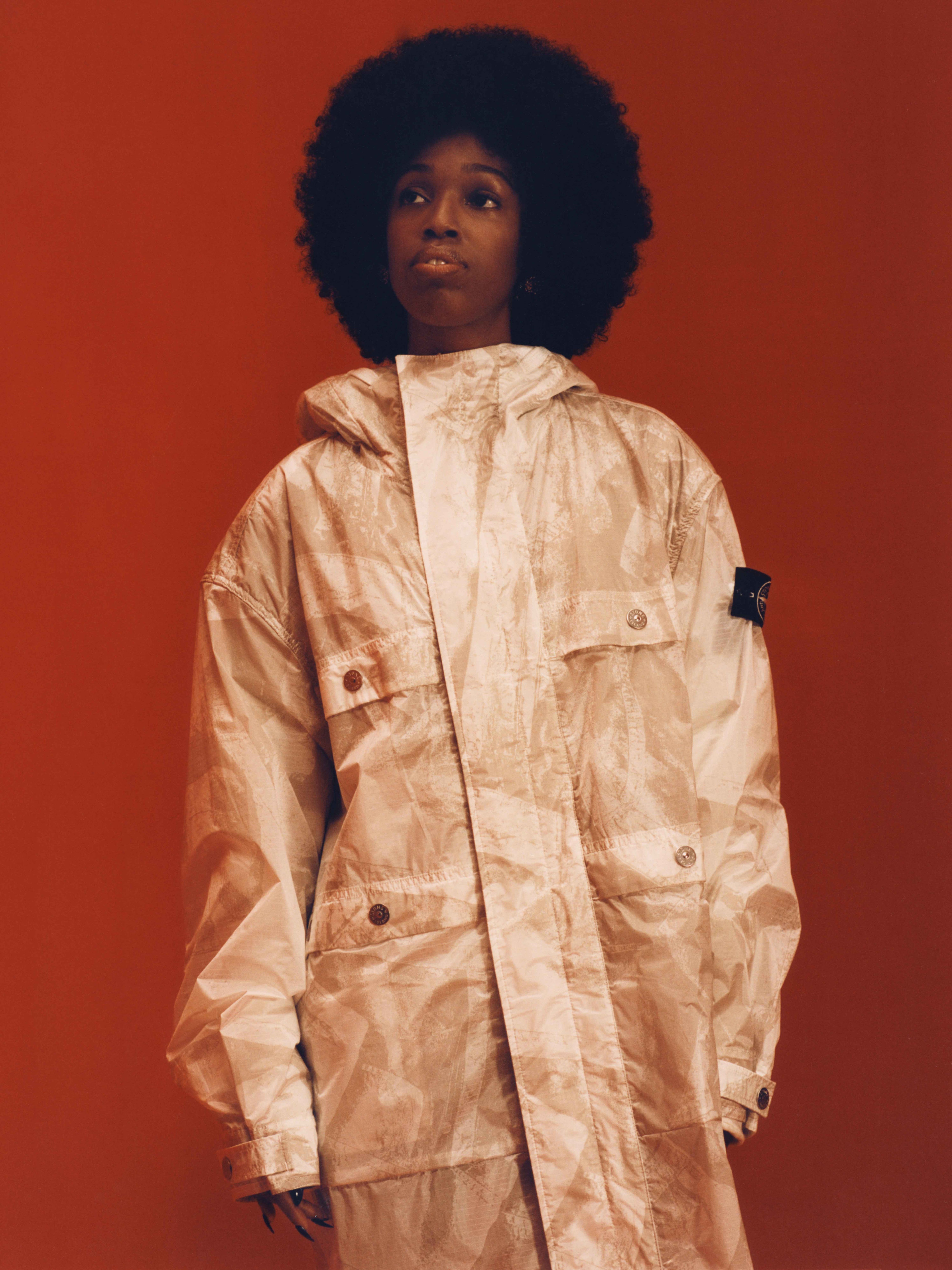 Stone Island White Badge 2025SS scan camo ripstop parka - runway reference 3