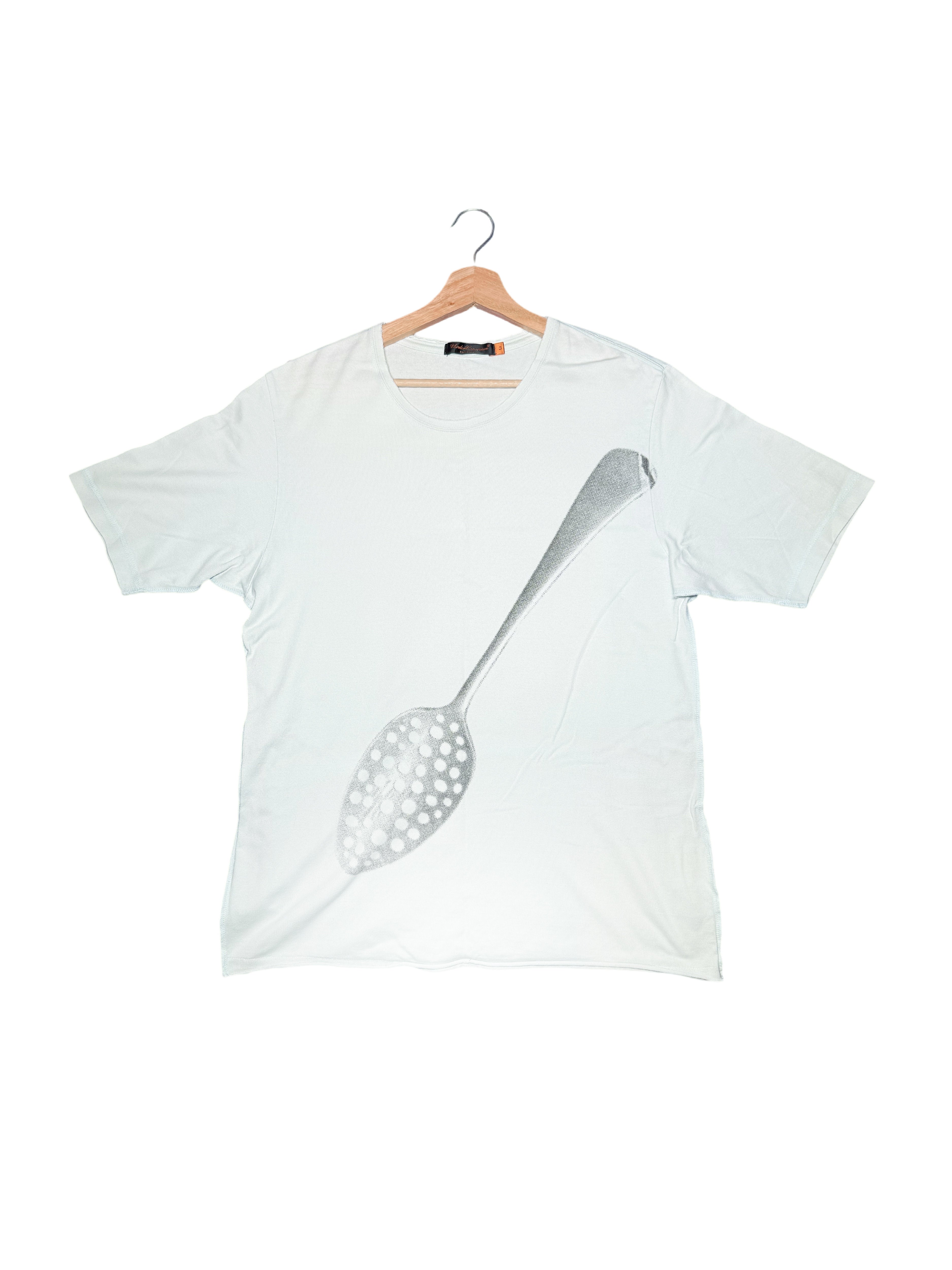 Undercover 2005SS But Beautiful Out Stitch Hole Spoon T-shirt