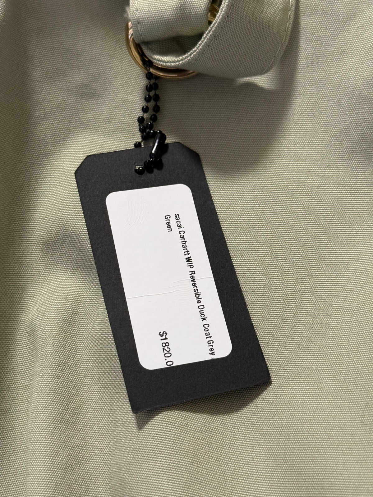 Sacai x Carhartt WIP 2024SS Runway Reversible Duck Coat