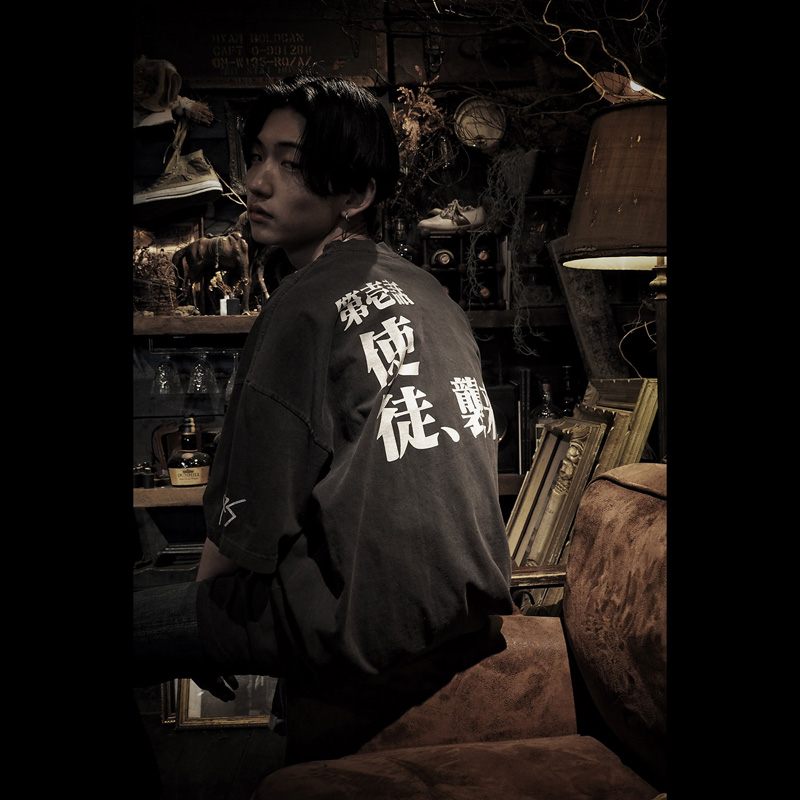 EVAGELION:95 30th Anniversary Unit-01 Print Heavy Washed Distressed T-Shirt (0001) - detail view 2