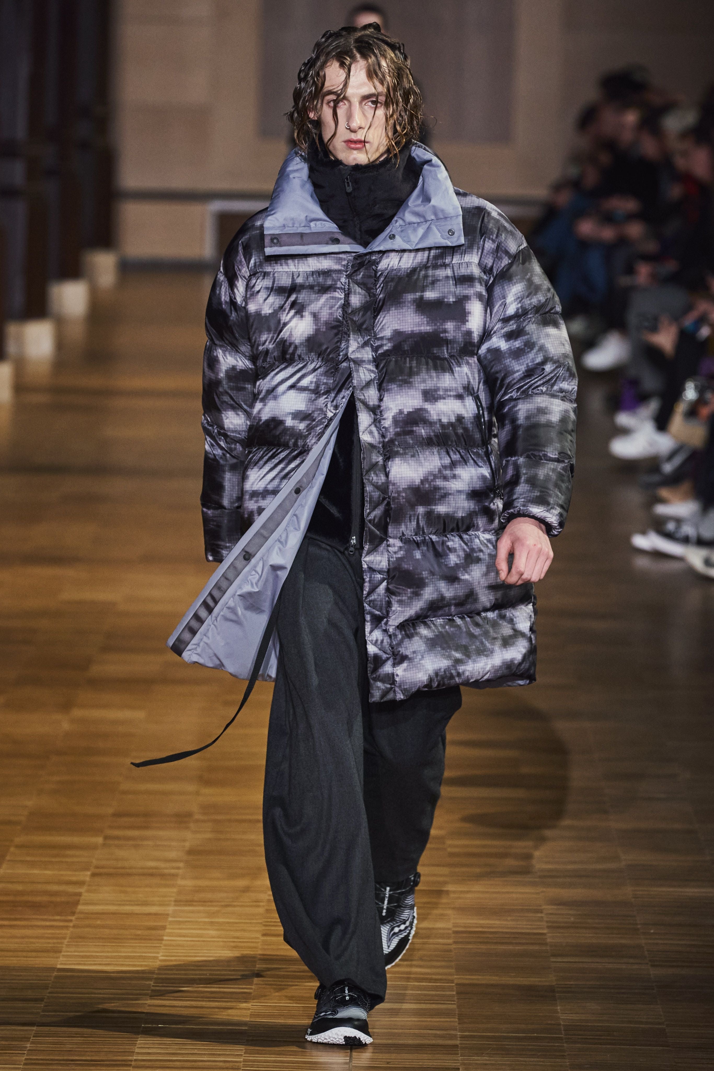 White Mountaineering 2020AW Runway Paneled Fleece Jacket