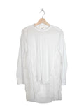 Comme Des Garcons 2021AW Fan-Pleated Tulle Panel Long Sleeve Tee
