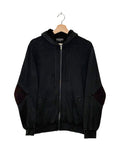 Comme des Garcons Homme Plus 2016AW Armour of Peace zip hoodie - front view on hanger, armour-motif hooded sweatshirt