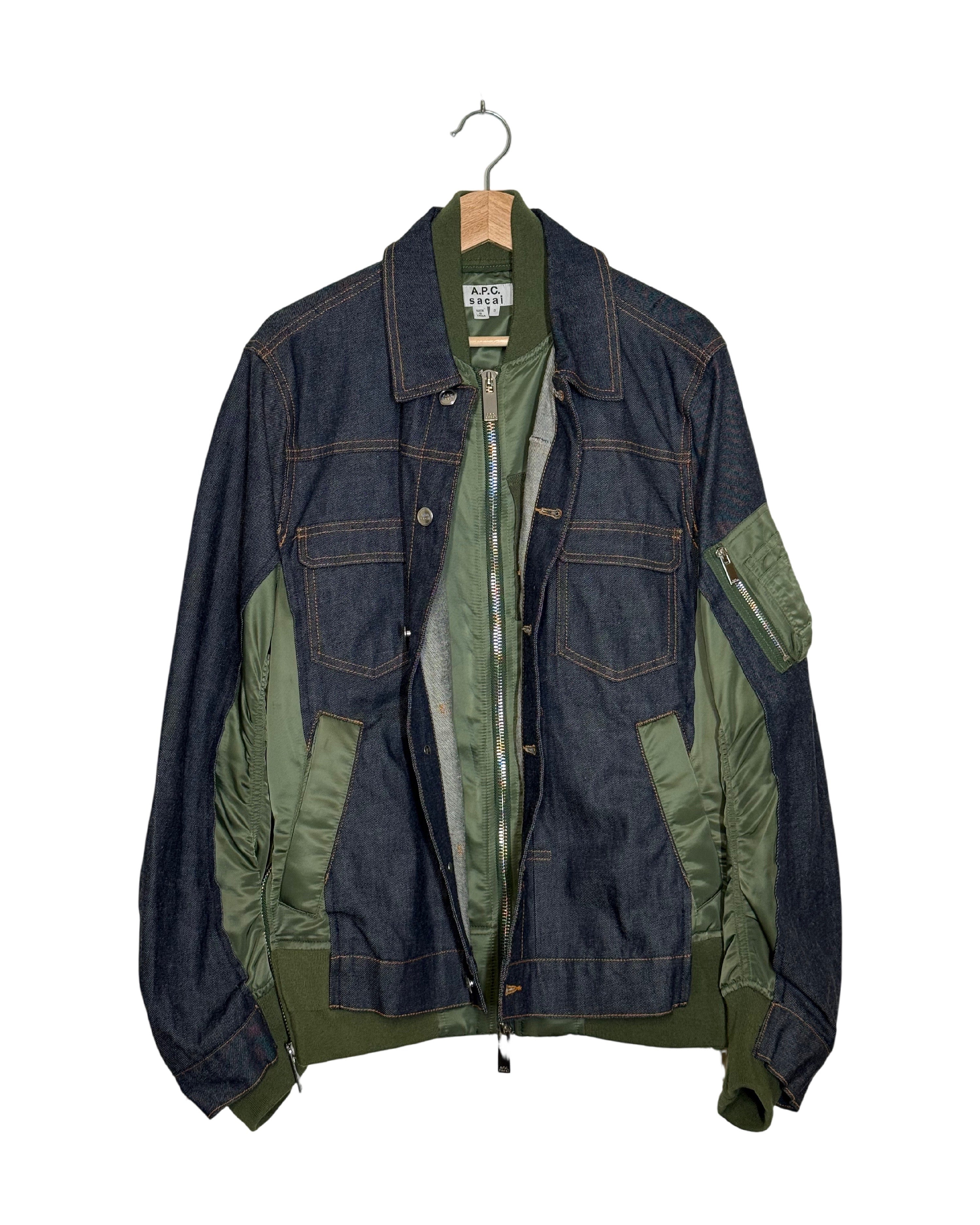 Sacai x A.P.C. 2021SS Eimi Nylon MA-1 Denim Jacket