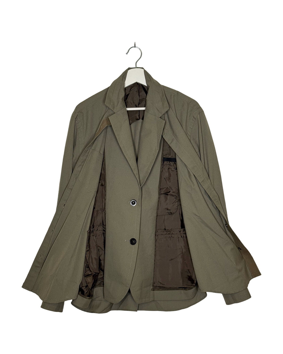 Sacai 2021AW double-layer reversible blazer - detail view 2