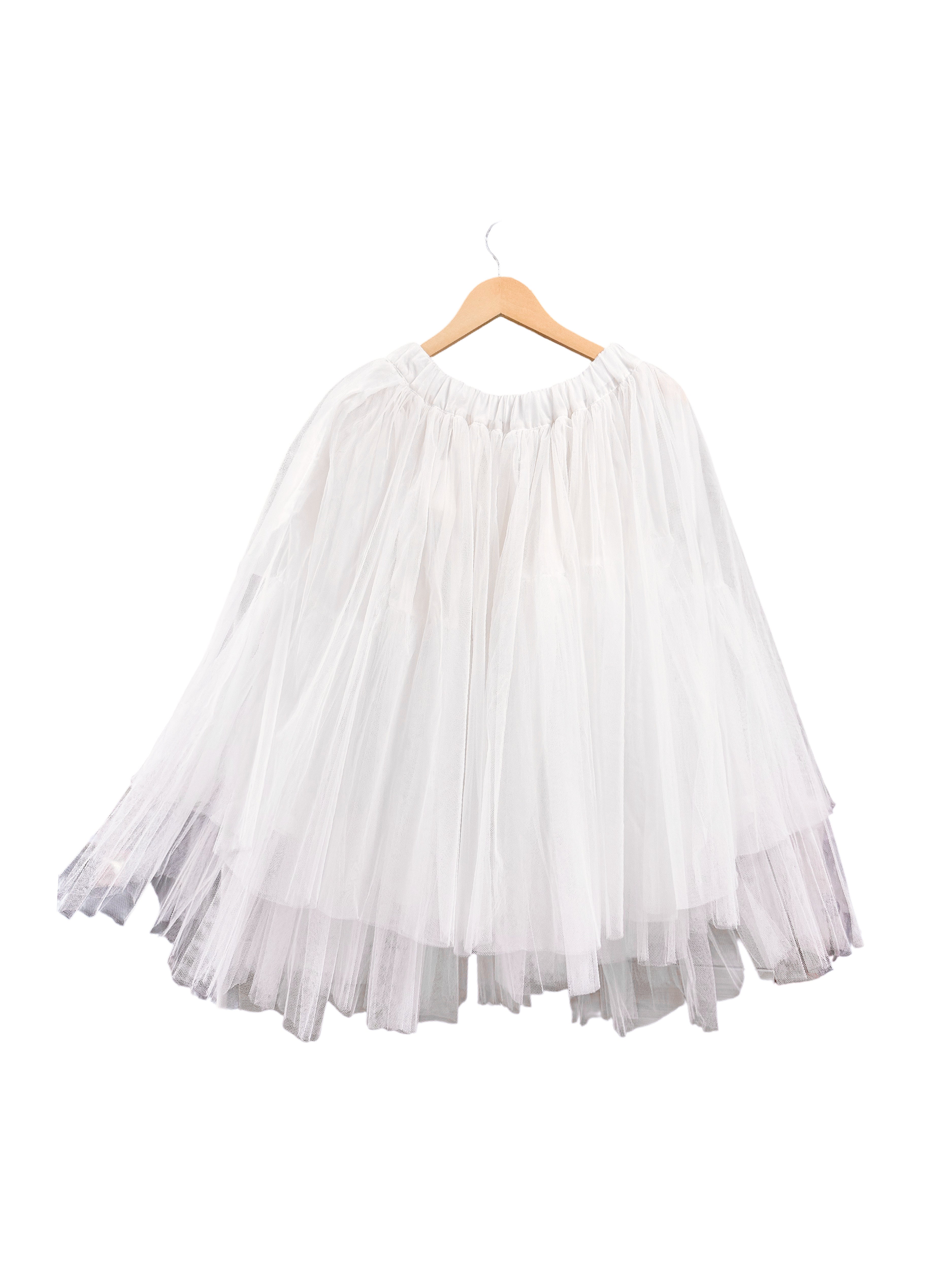 BLACK Comme Des Garcons 2022SS Layered Tulle Midi Skirt