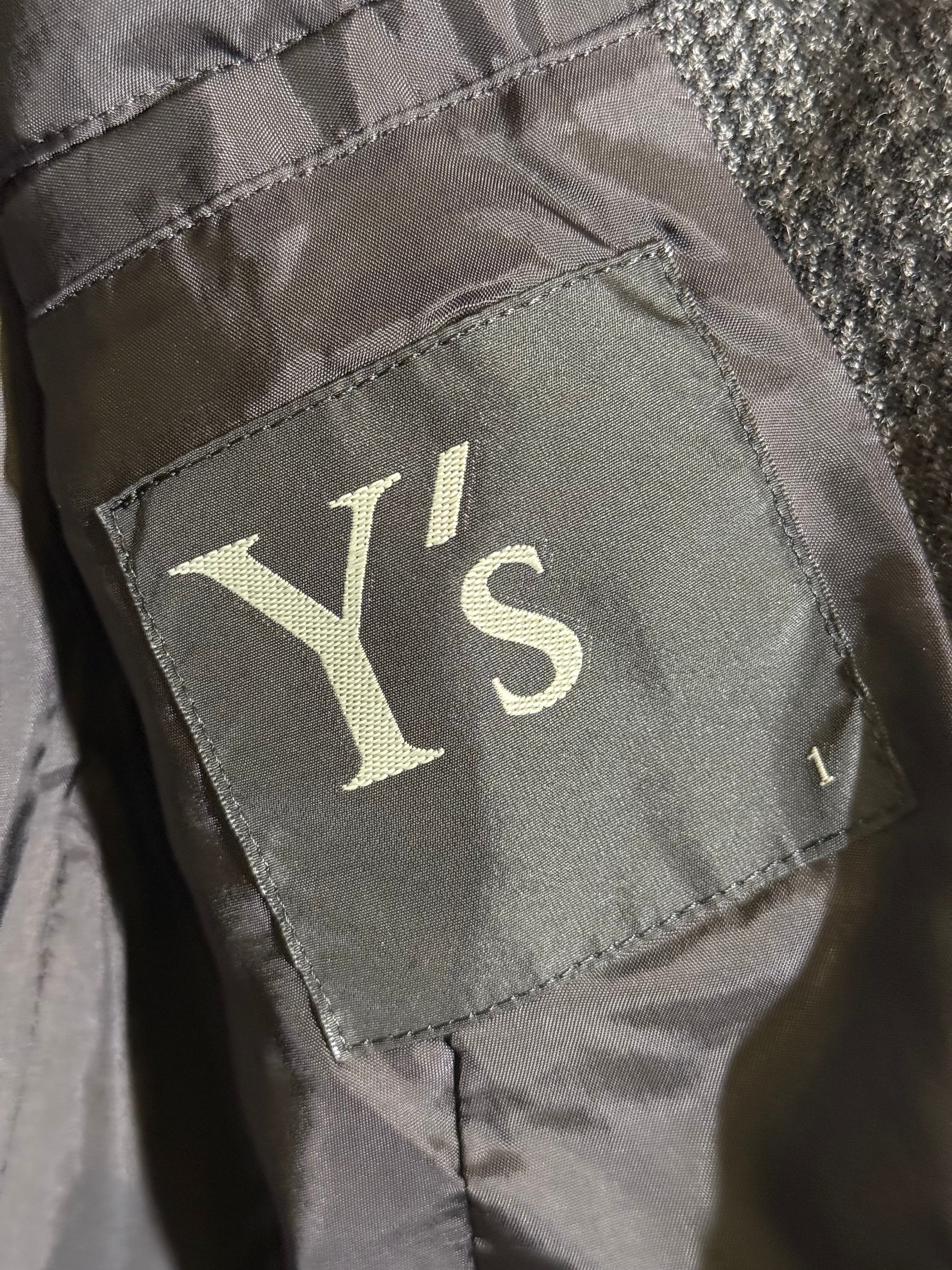 Y's 2013AW multi-material patchwork blazer - close-up of label and tag