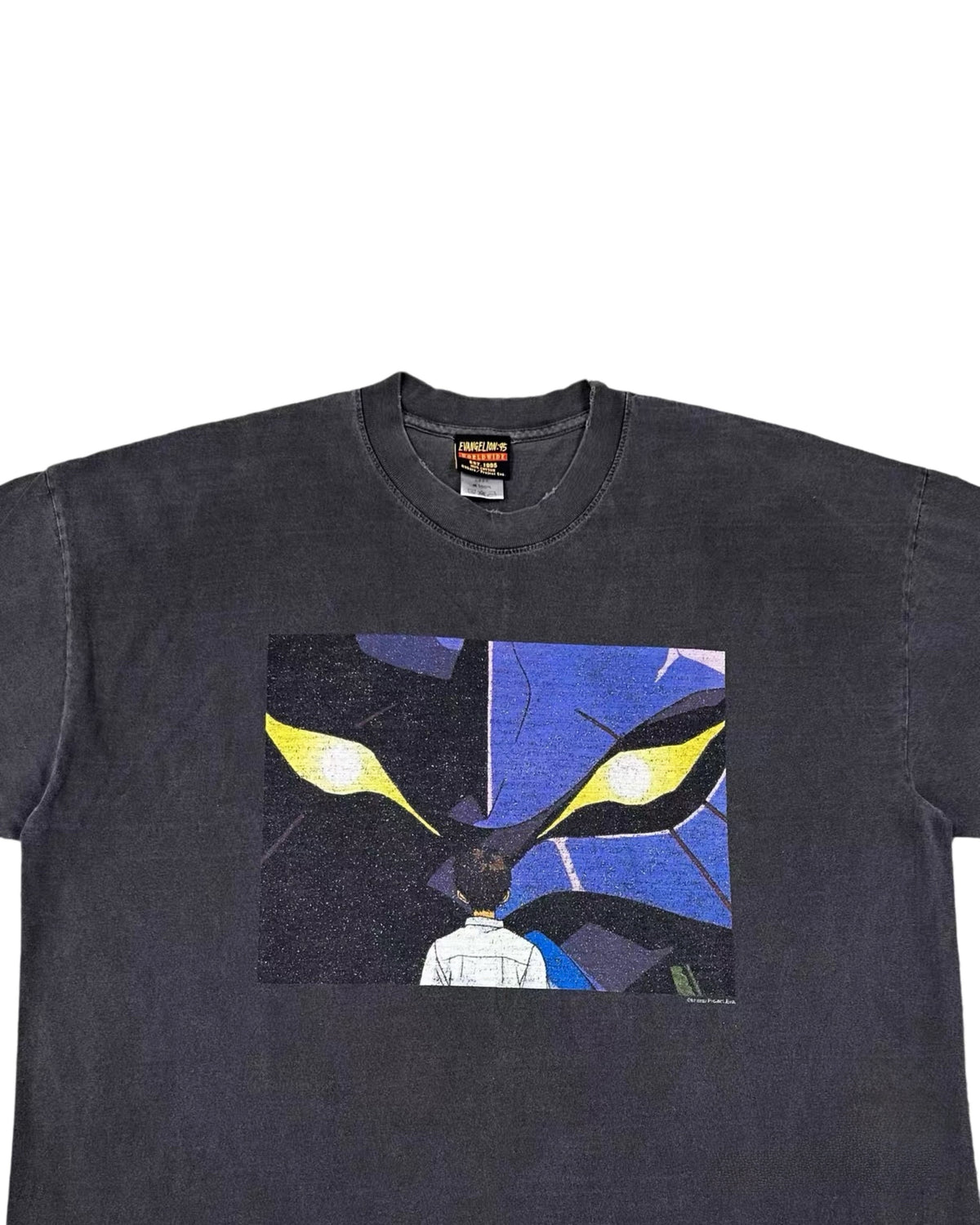 EVAGELION:95 30th Anniversary Unit-01 Print Heavy Washed Distressed T-Shirt (0001) - detail view 3