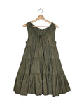 Cecilie Bahnsen 2025AW Aino tiered minidress - front view on hanger, signature volumetric tiering with gathered tiers stepping down to the hem