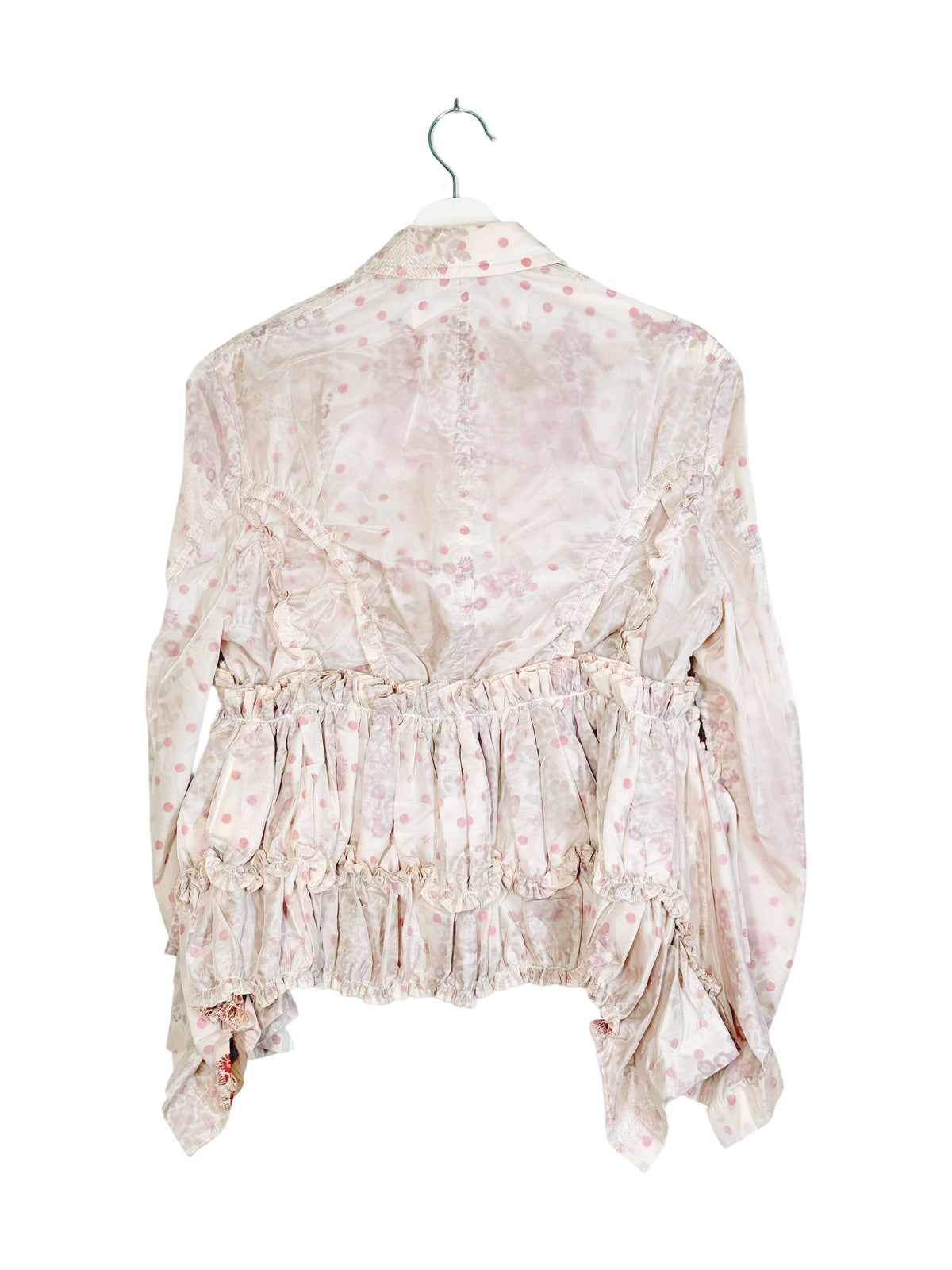 Tao 2026SS Fumi Imamura floral reversible blazer - back view on hanger