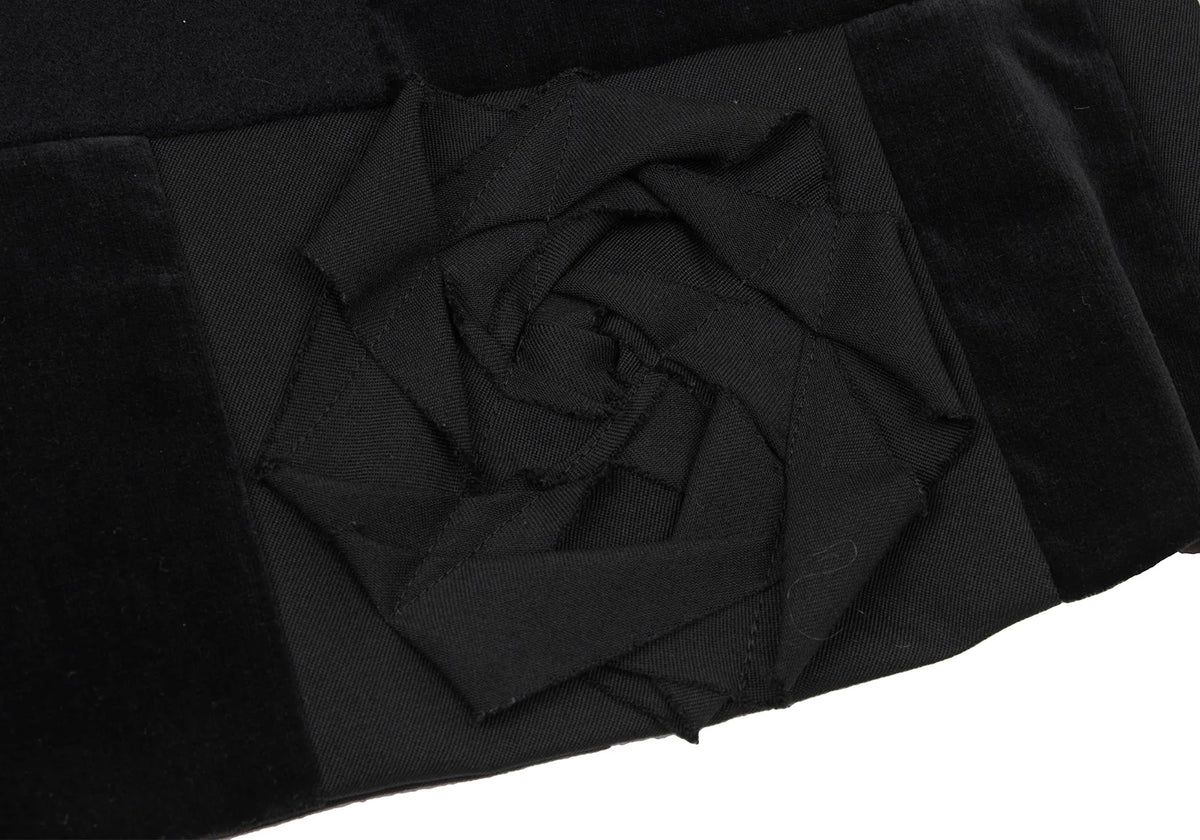 robe de chambre Comme Des Garcons 2000s Roses Patchwork Wool Jacket