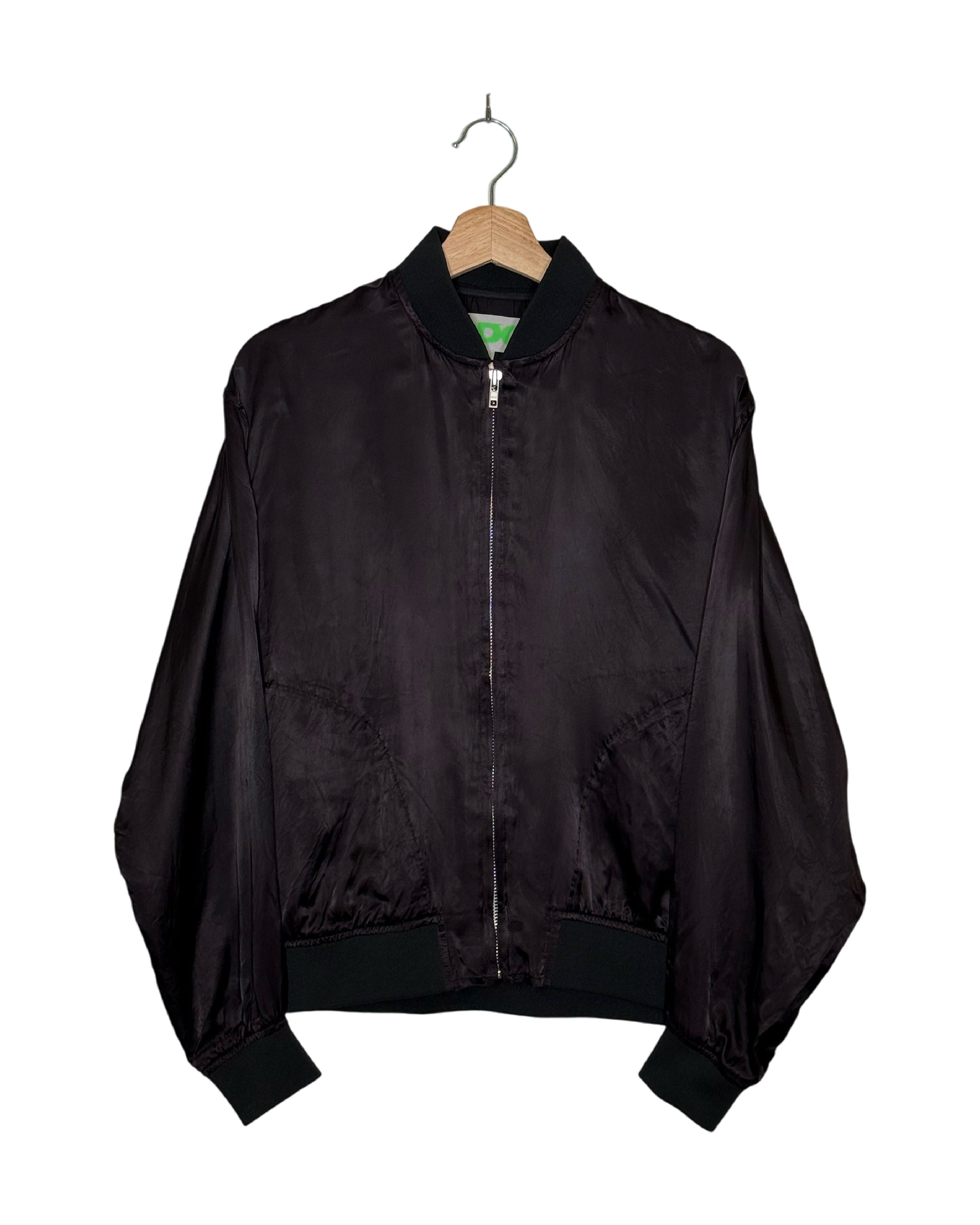 Comme des Garcons 2018SS Hankyu Umeda exclusive cupro staff blouson - back view on hanger