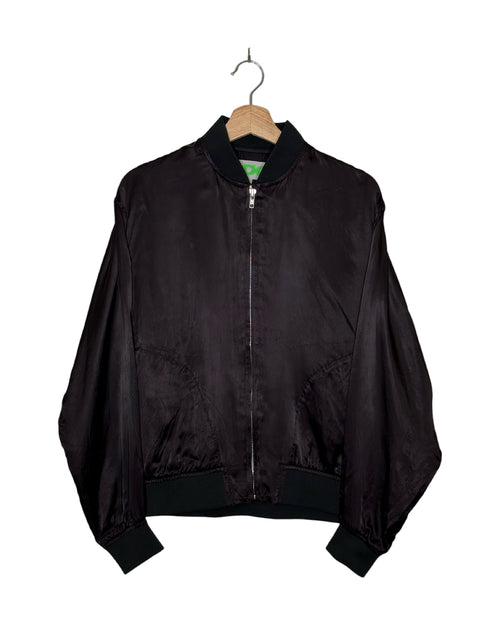 Comme des Garcons 2018SS Hankyu Umeda exclusive cupro staff blouson - back view on hanger