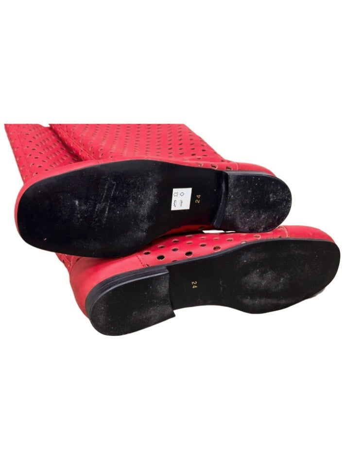 Comme Des Garcons 2015AW Runway Cut-Out Polka Dot Tall Boots