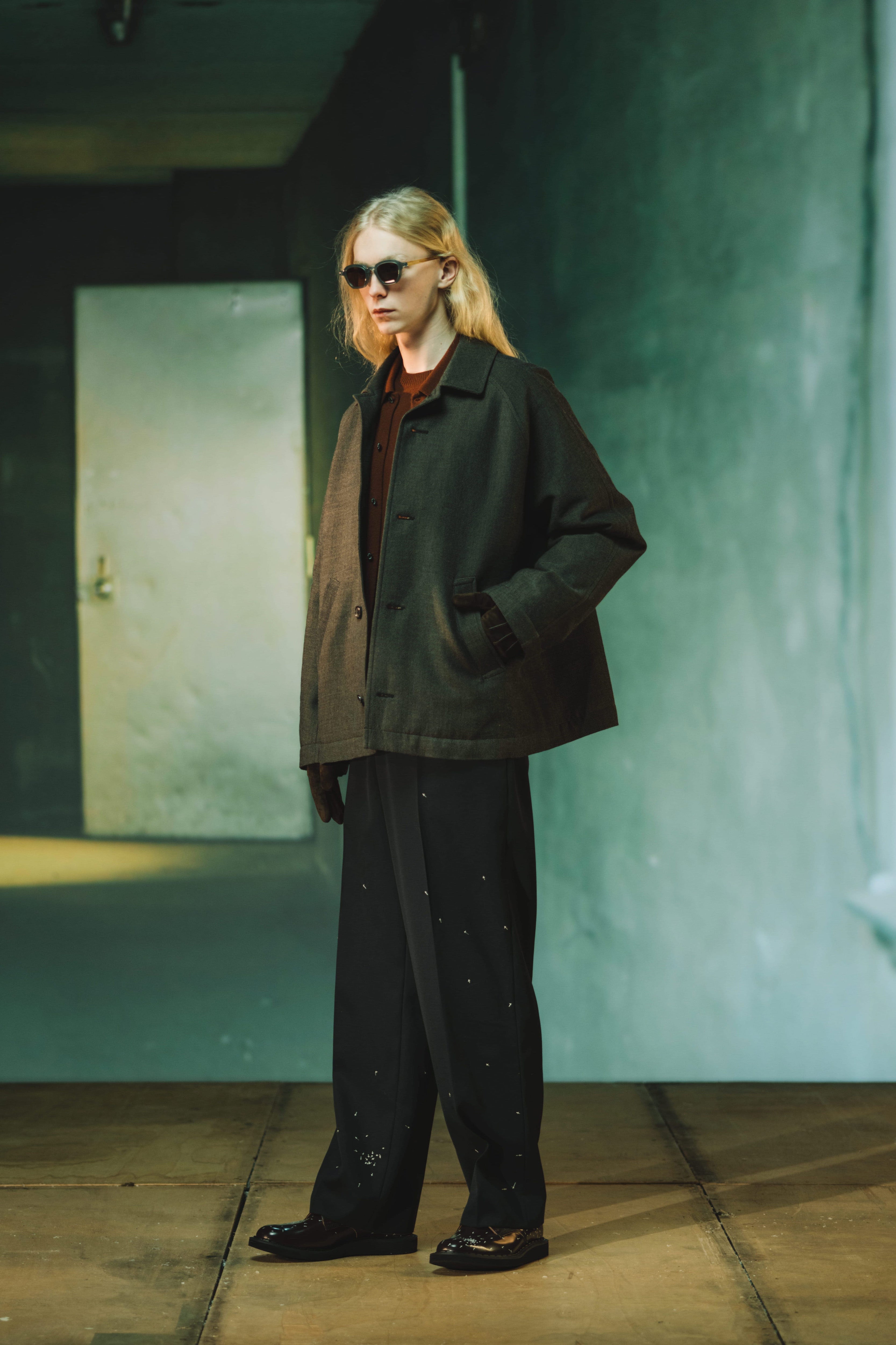 Undercover 2024AW Runway Witches’ Cell Division Cross Embroidery Wool Trousers