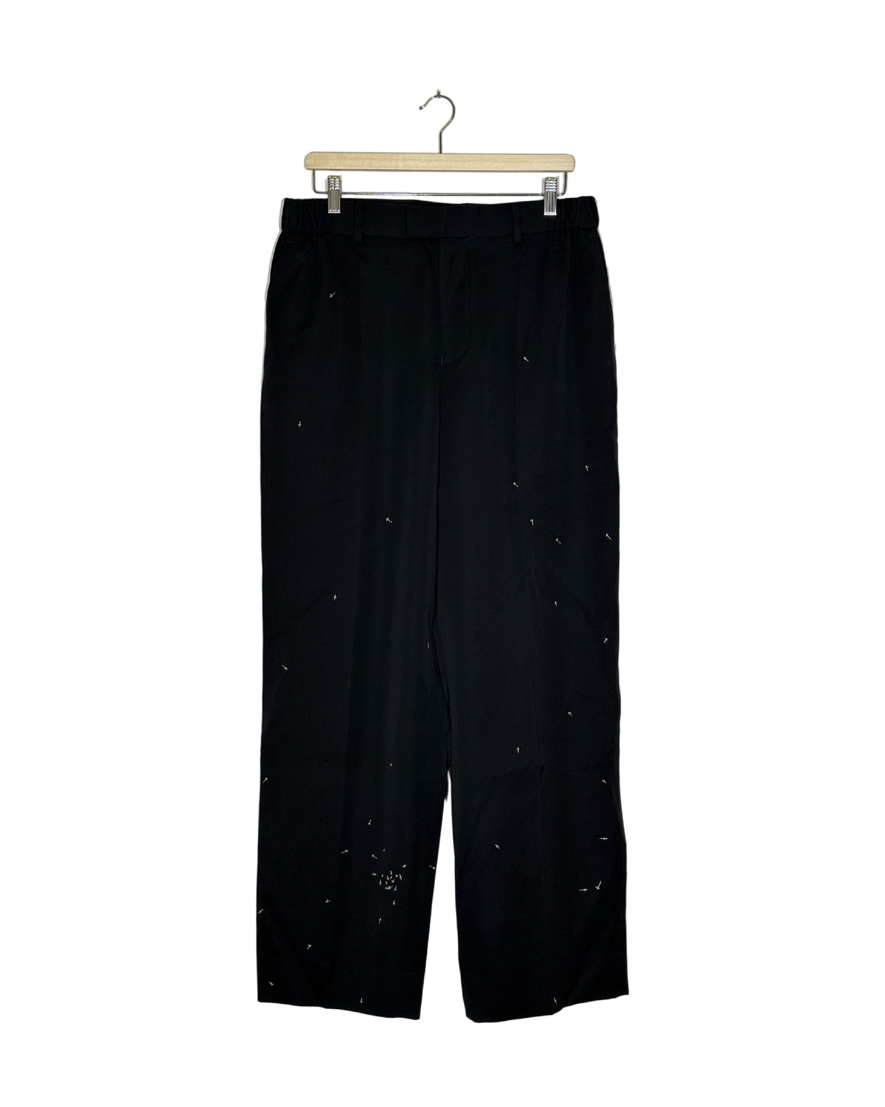 Undercover 2024AW Runway Witches’ Cell Division Cross Embroidery Wool Trousers