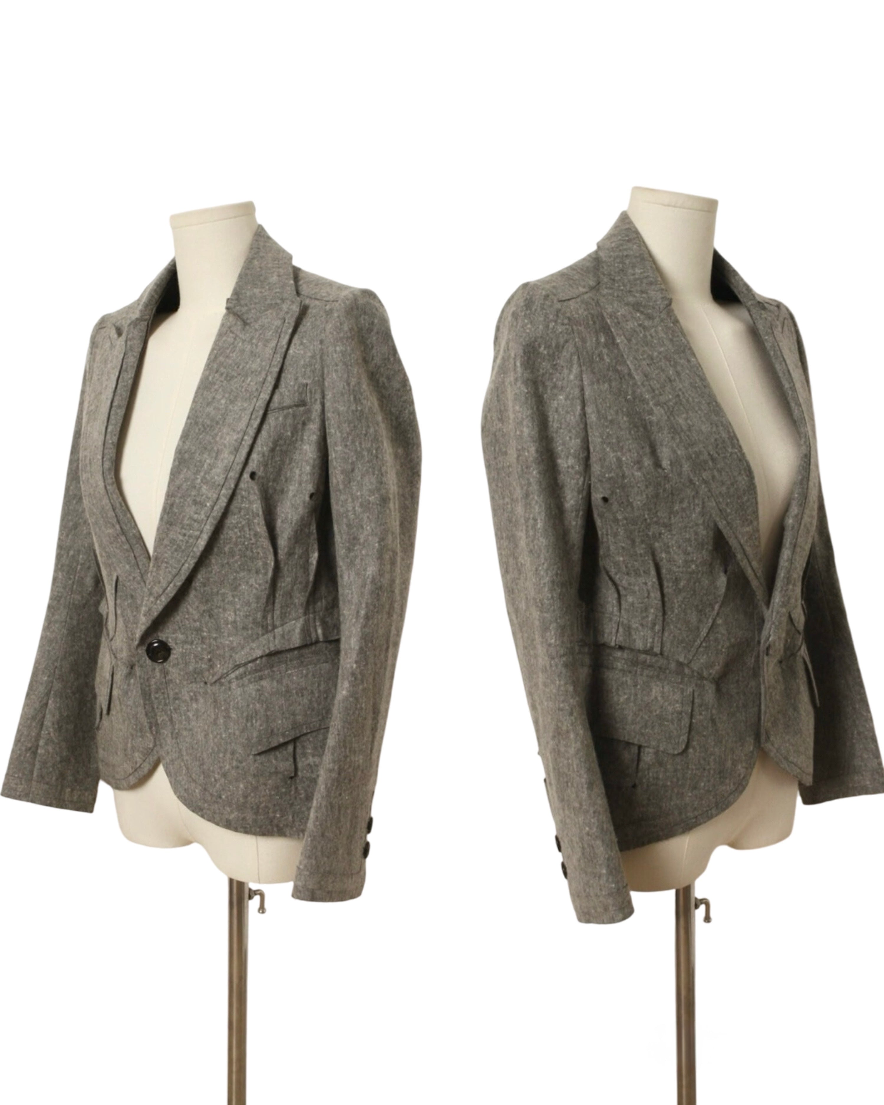 Undercover 2005AW Runway Arts and Crafts Deconstructed Wool Blend Blazer