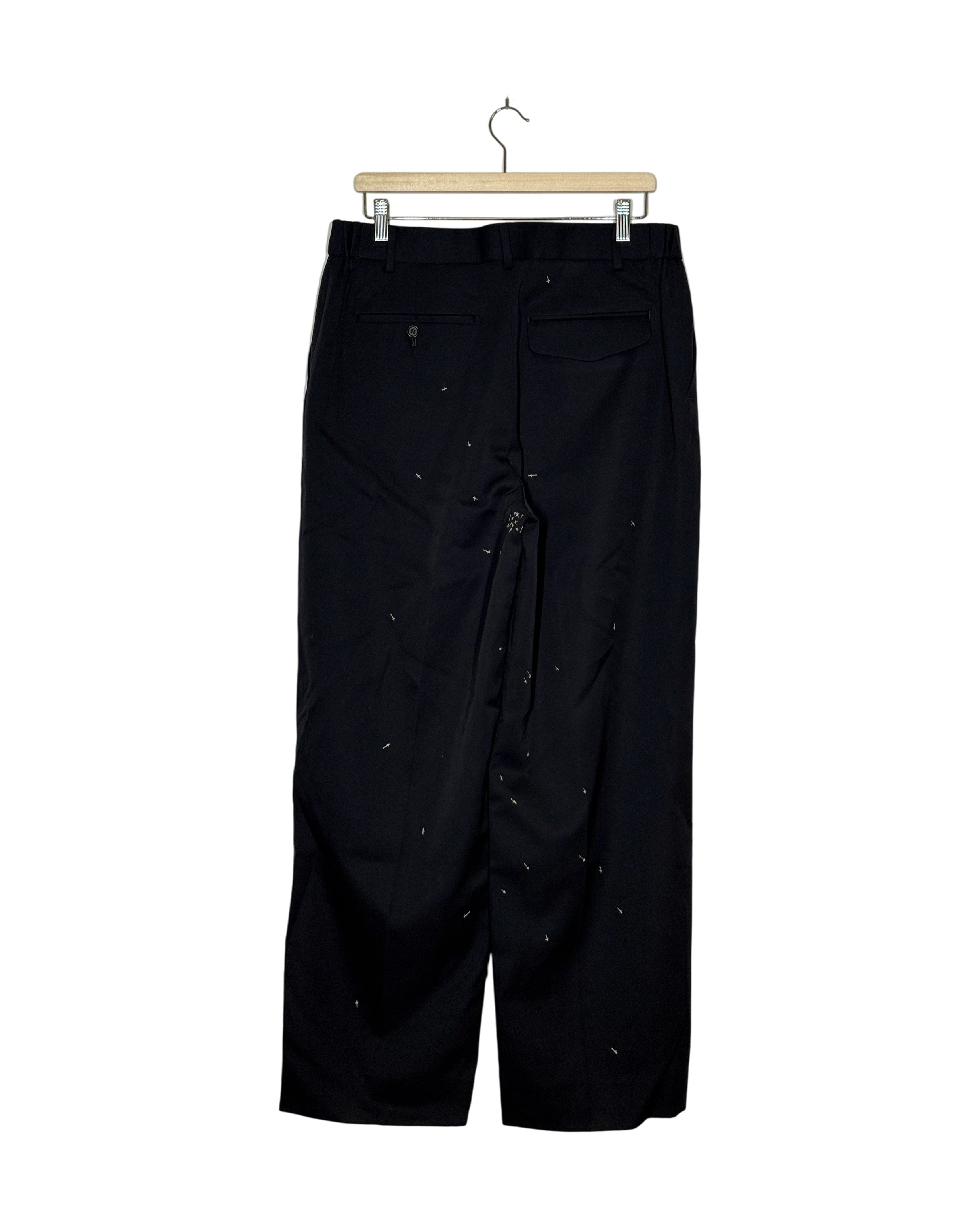 Undercover 2024AW Runway Witches’ Cell Division Cross Embroidery Wool Trousers