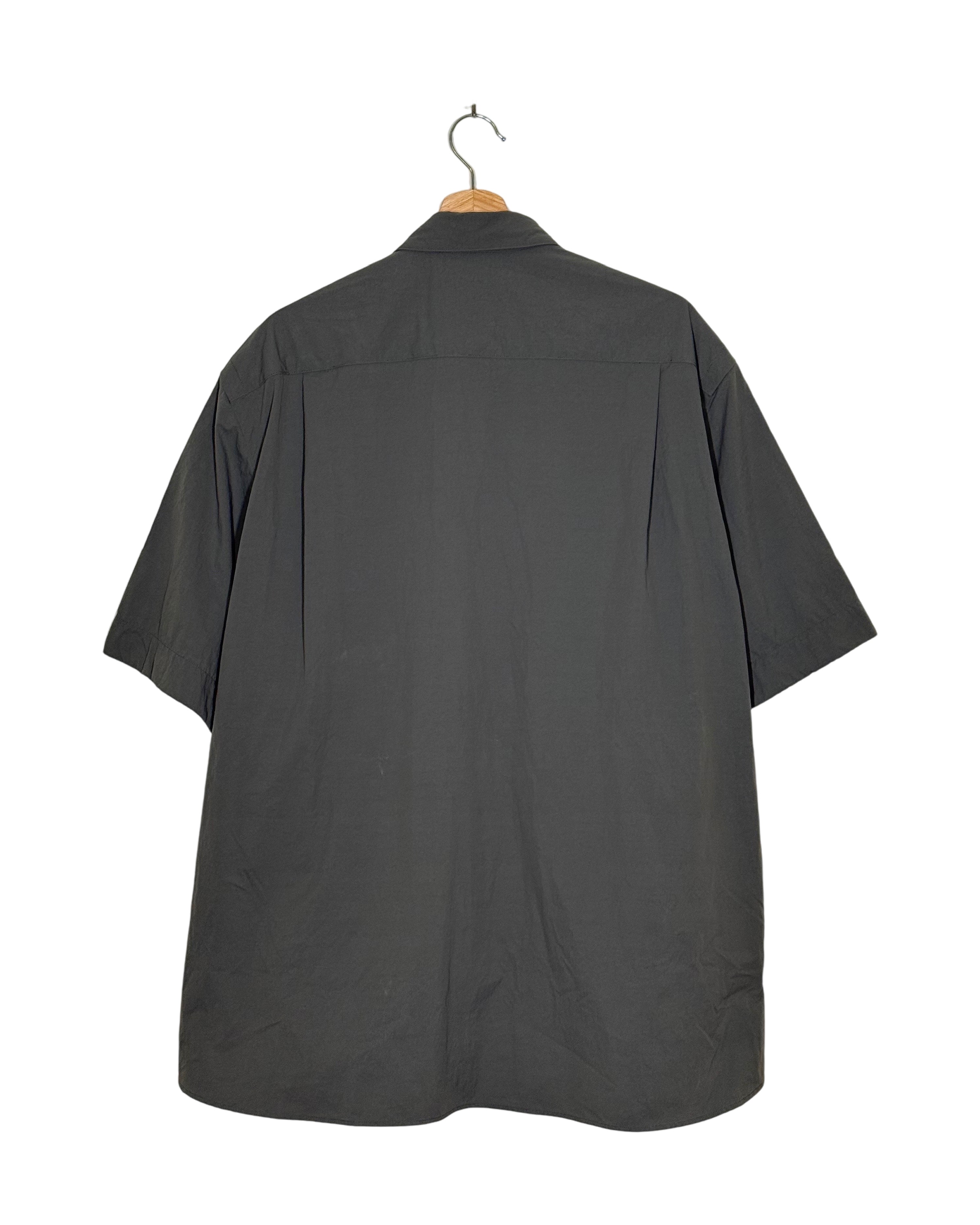 Sacai 2023SS tech short sleeve shirt - back view on hanger