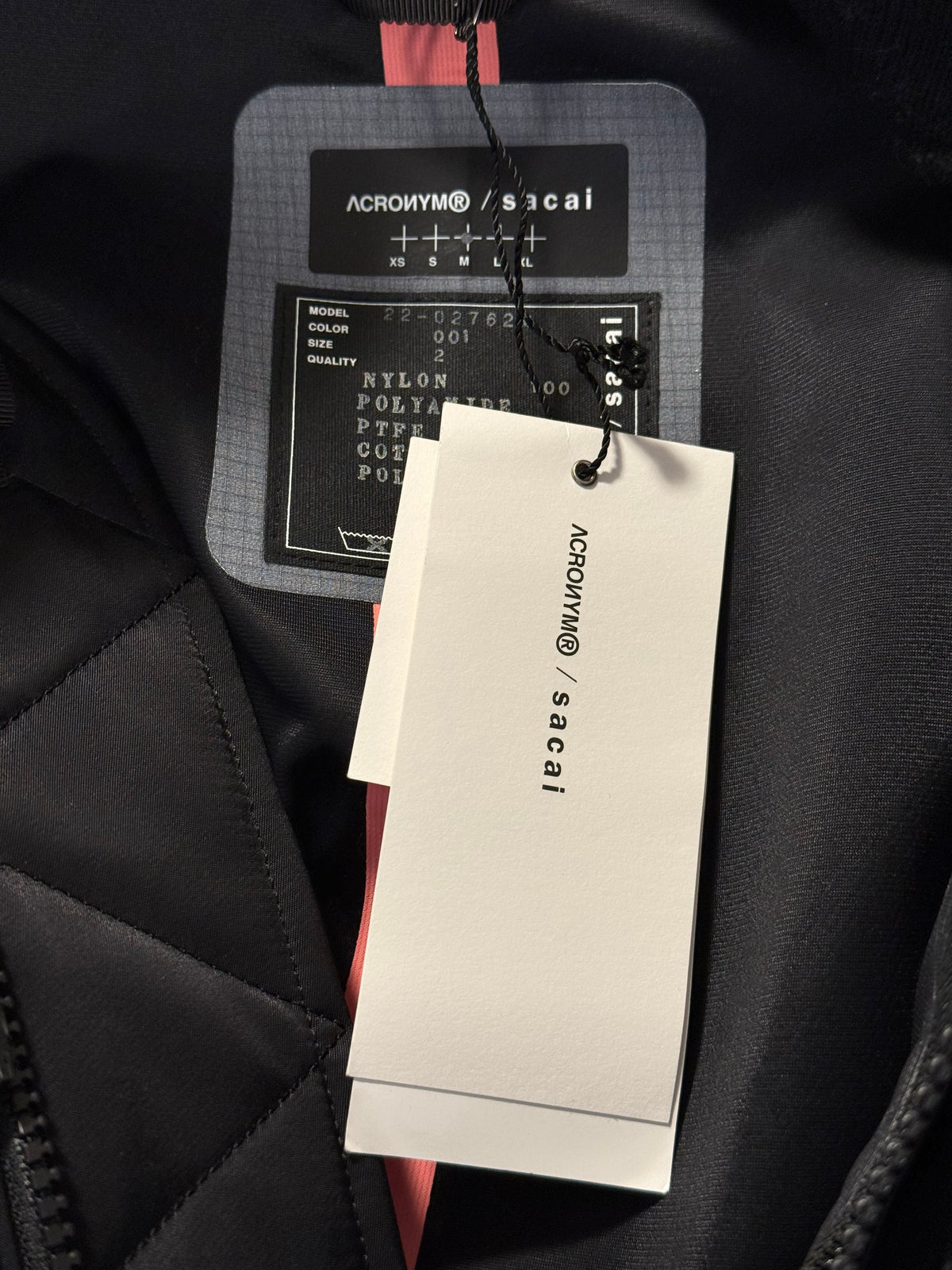Sacai x ACRONYM 2022SS Runway MA-1 Bomber Jacket