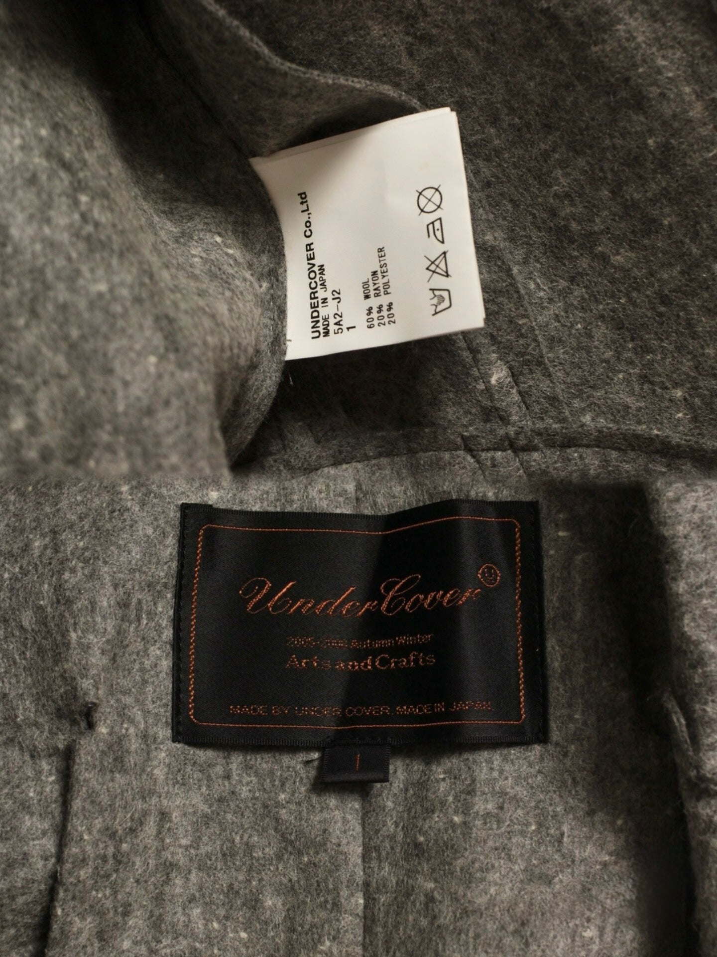 Undercover 2005AW Runway Arts and Crafts Deconstructed Wool Blend Blazer
