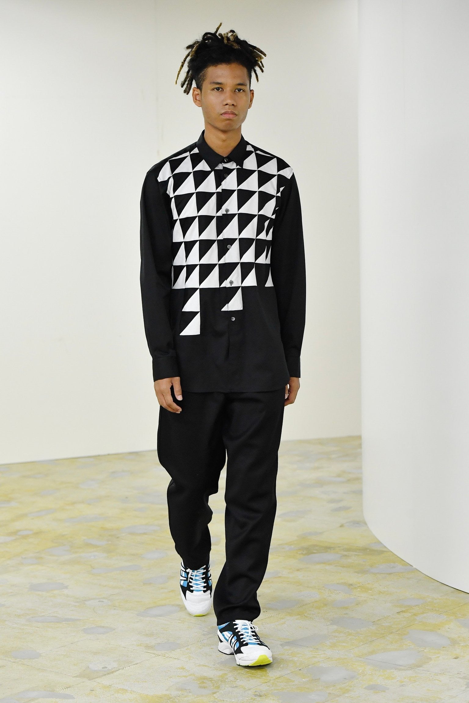 Comme Des Garcons Shirt 2021SS Runway Black and White Checked Shirt