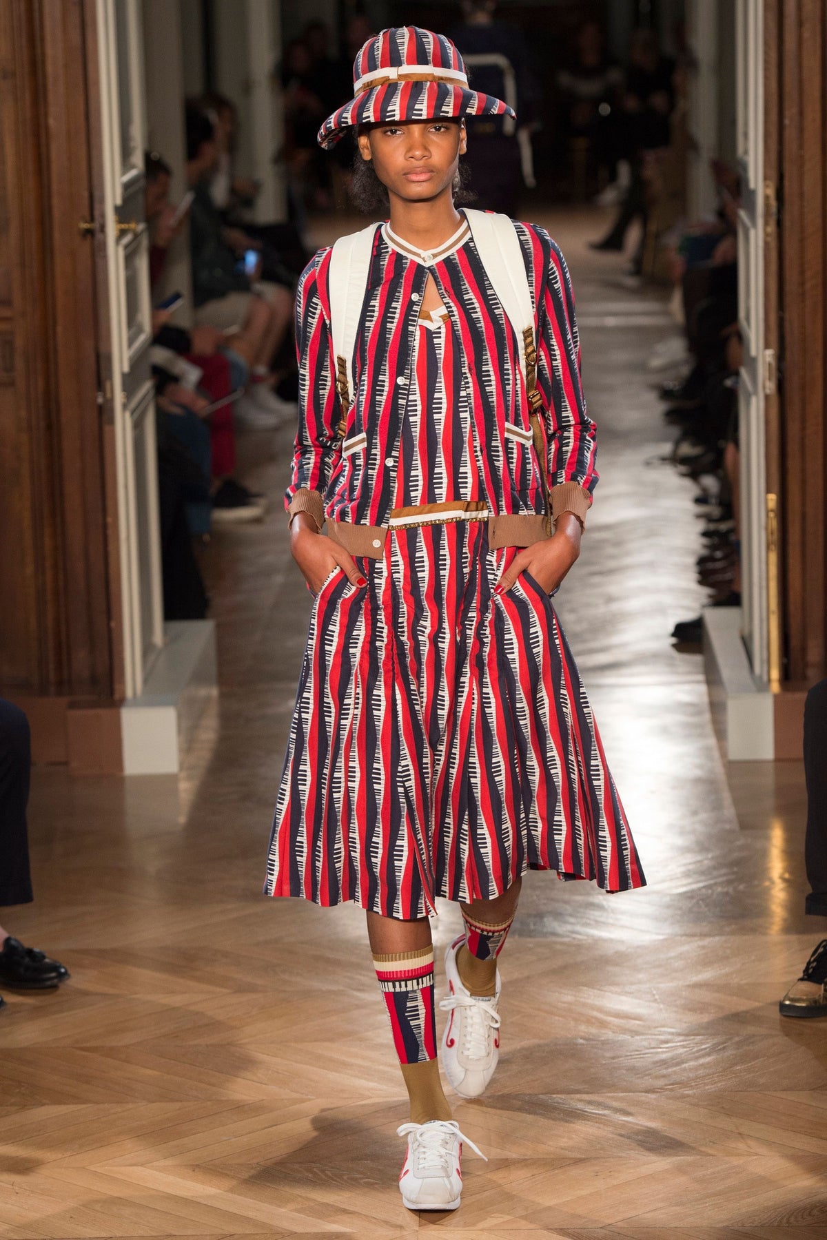 Undercover 2017SS Portrait in Jazz piano key print dress - runway Look 23 reference