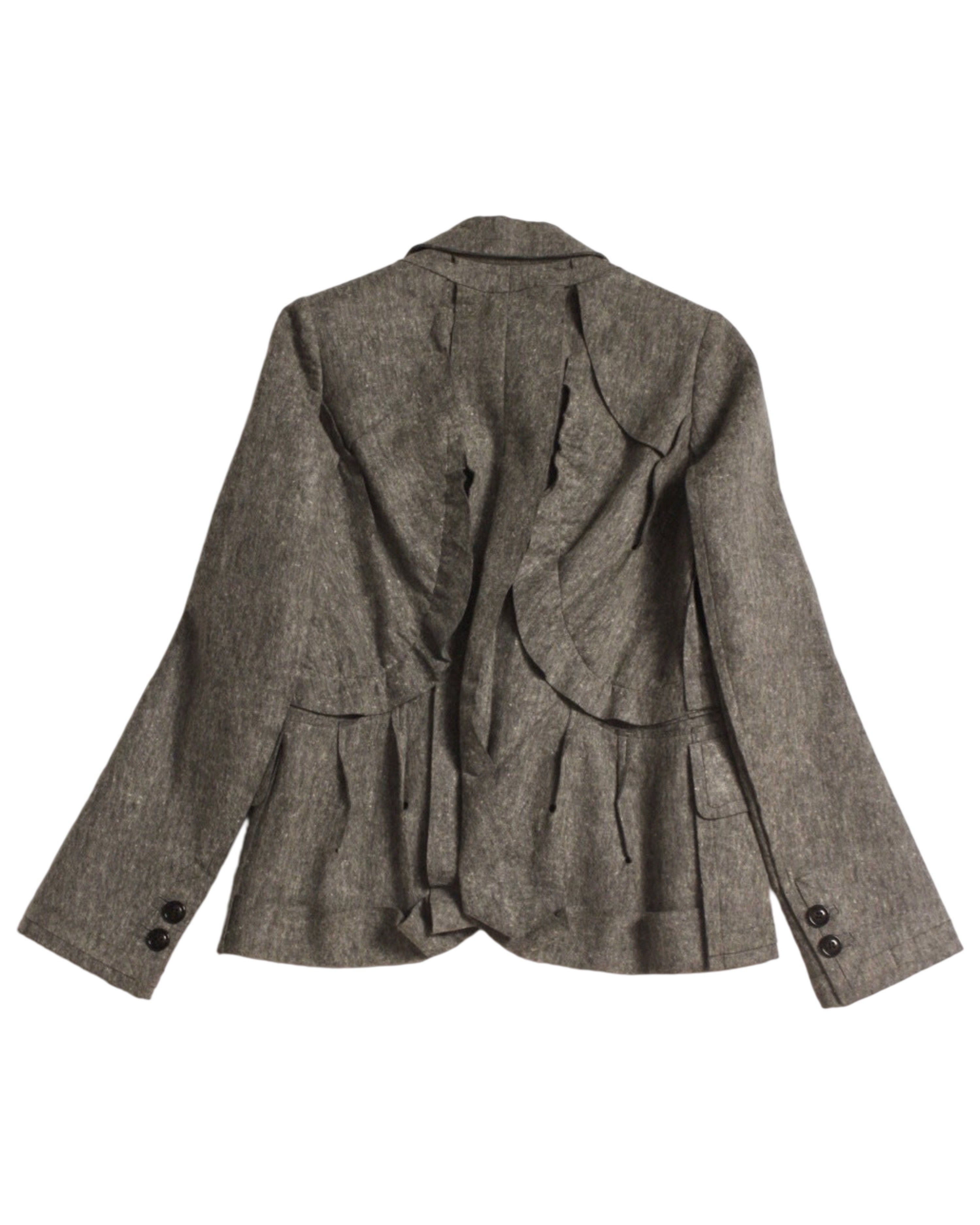 Undercover 2005AW Runway Arts and Crafts Deconstructed Wool Blend Blazer