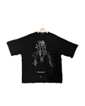 Evangelion x Undercover 2021AW Unit-02 Beast Mode tee - front view on hanger, Beast mode graphic at the front, EVA unit number at the back