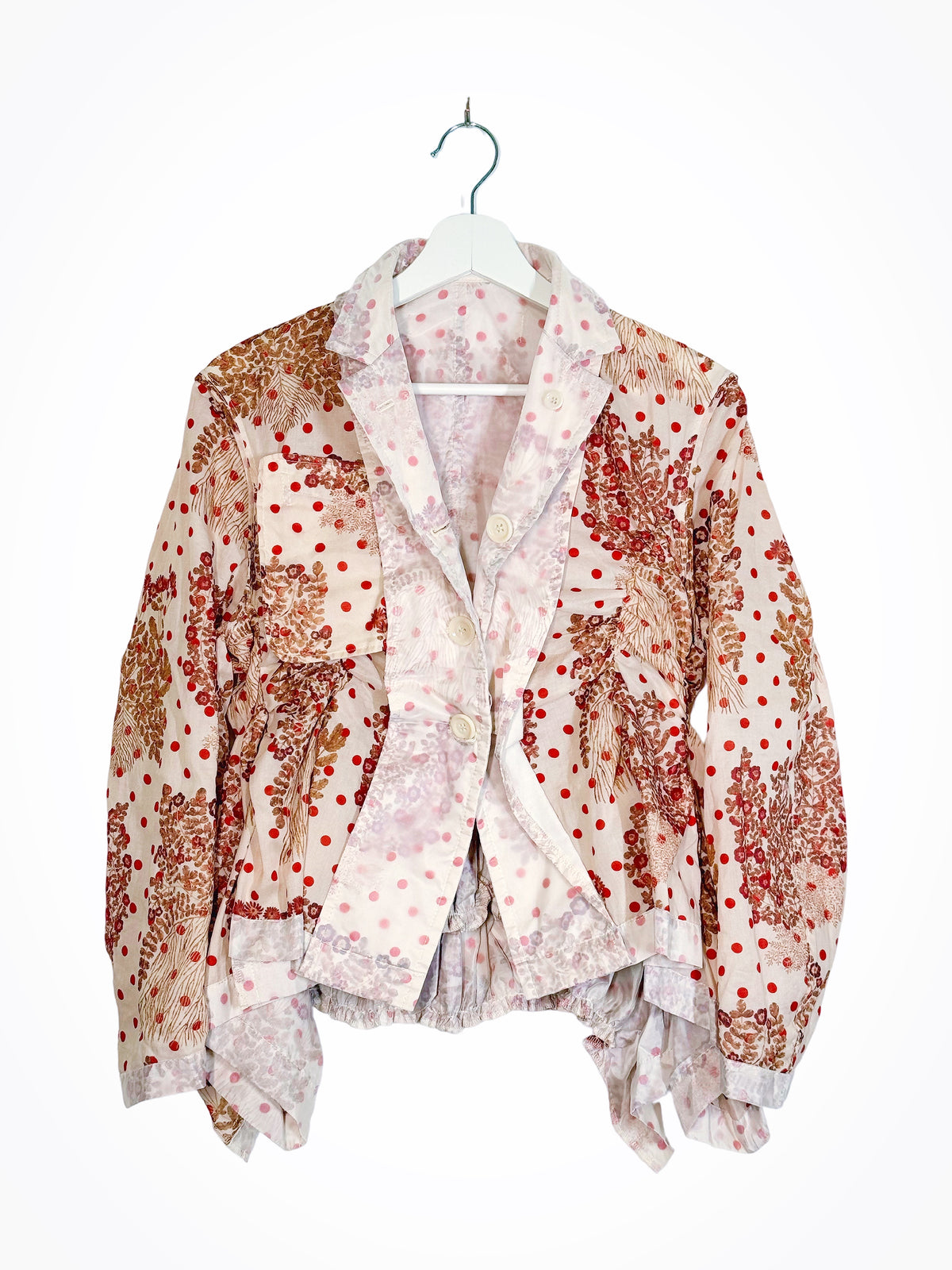 Tao 2026SS Fumi Imamura floral reversible blazer - front view on hanger 2