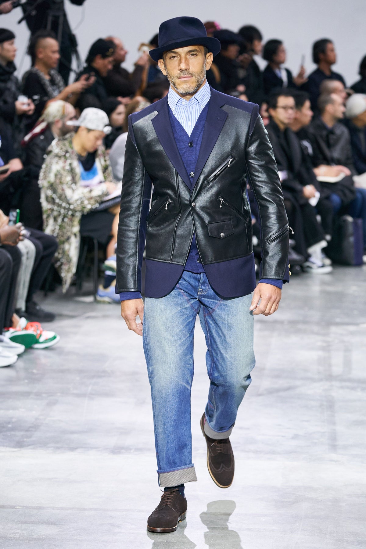 Brooks Brothers x Junya Watanabe MAN 2020AW Runway Leather Biker Blazer