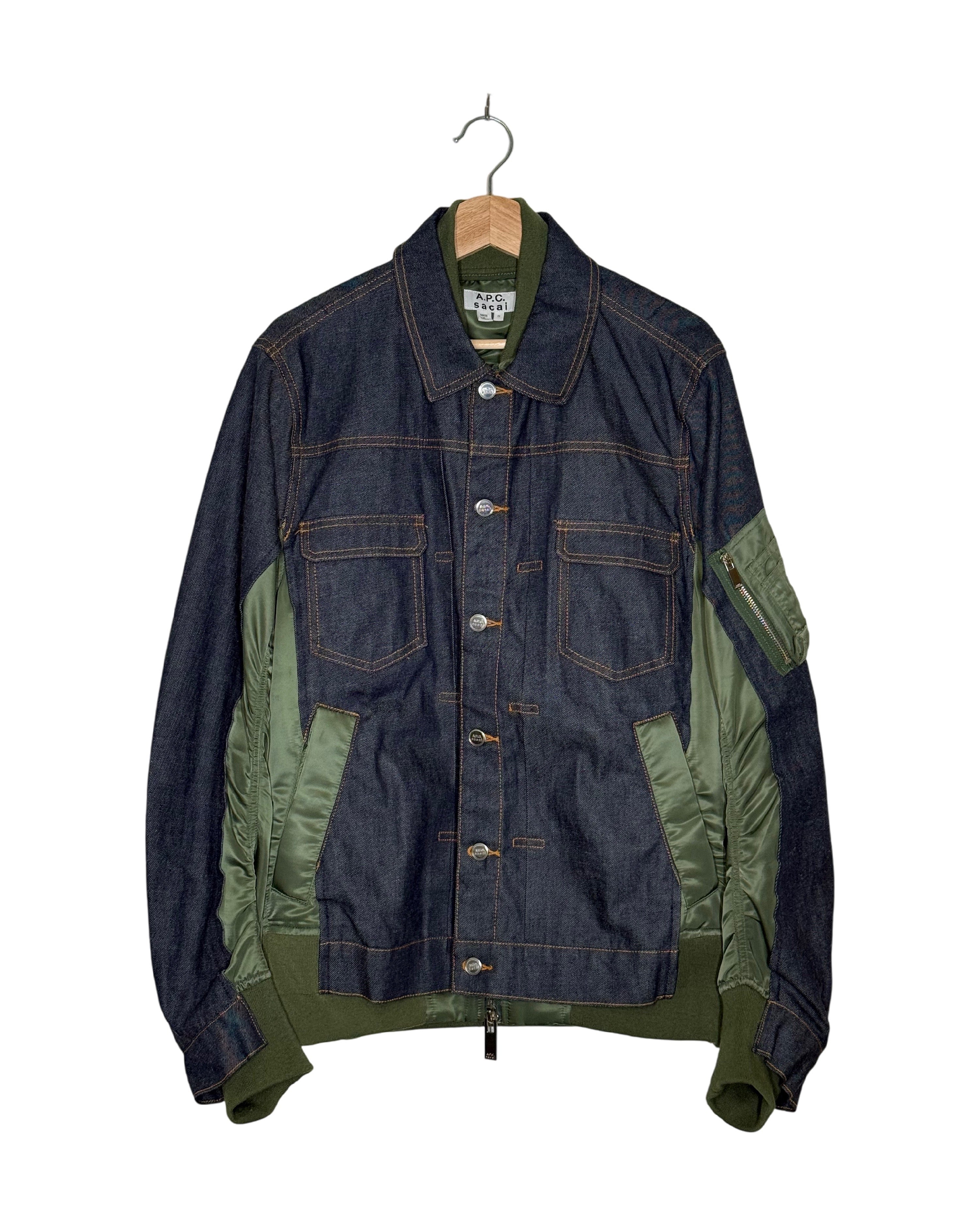 Sacai x A.P.C. 2021SS Eimi Nylon MA-1 Denim Jacket