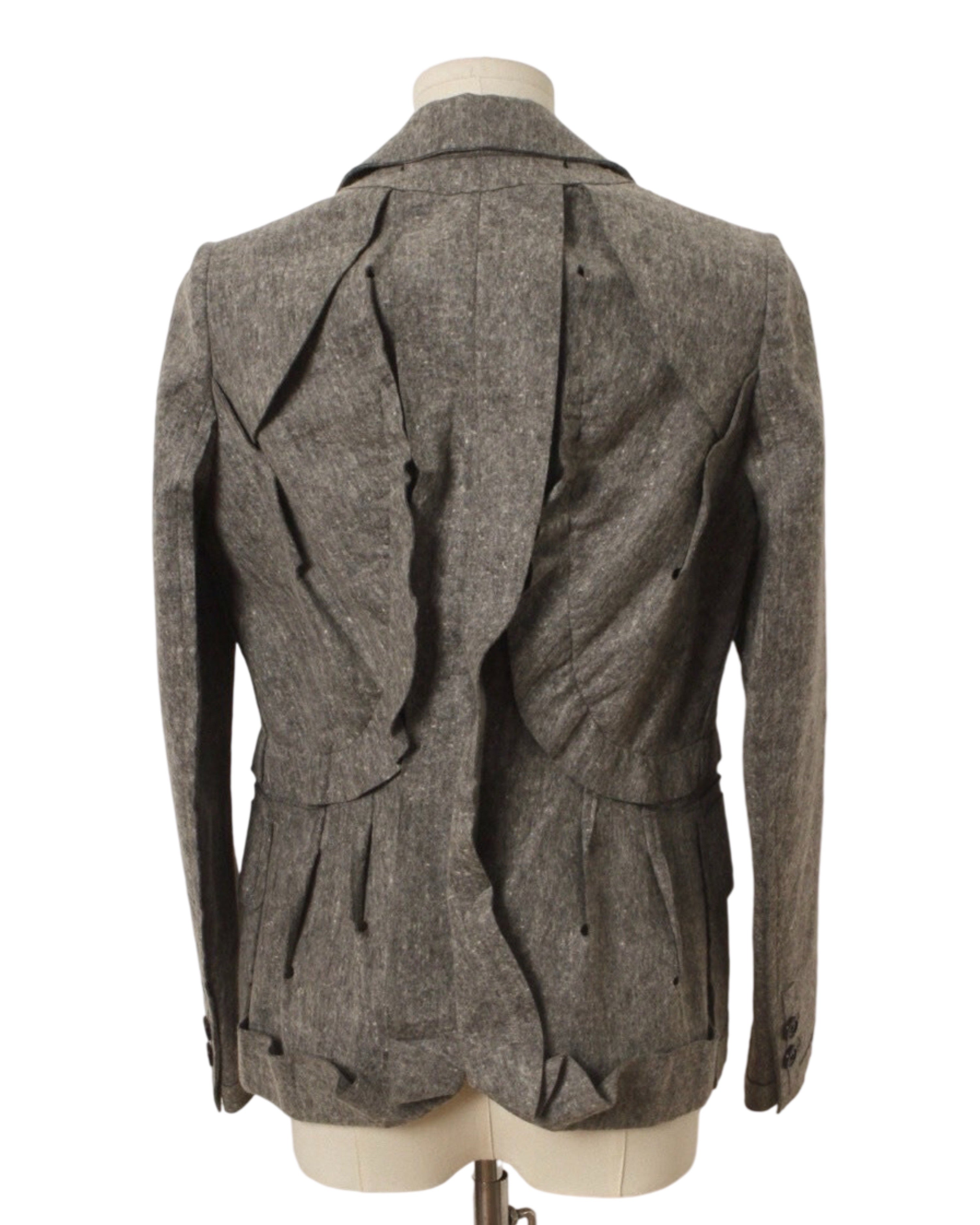 Undercover 2005AW Runway Arts and Crafts Deconstructed Wool Blend Blazer