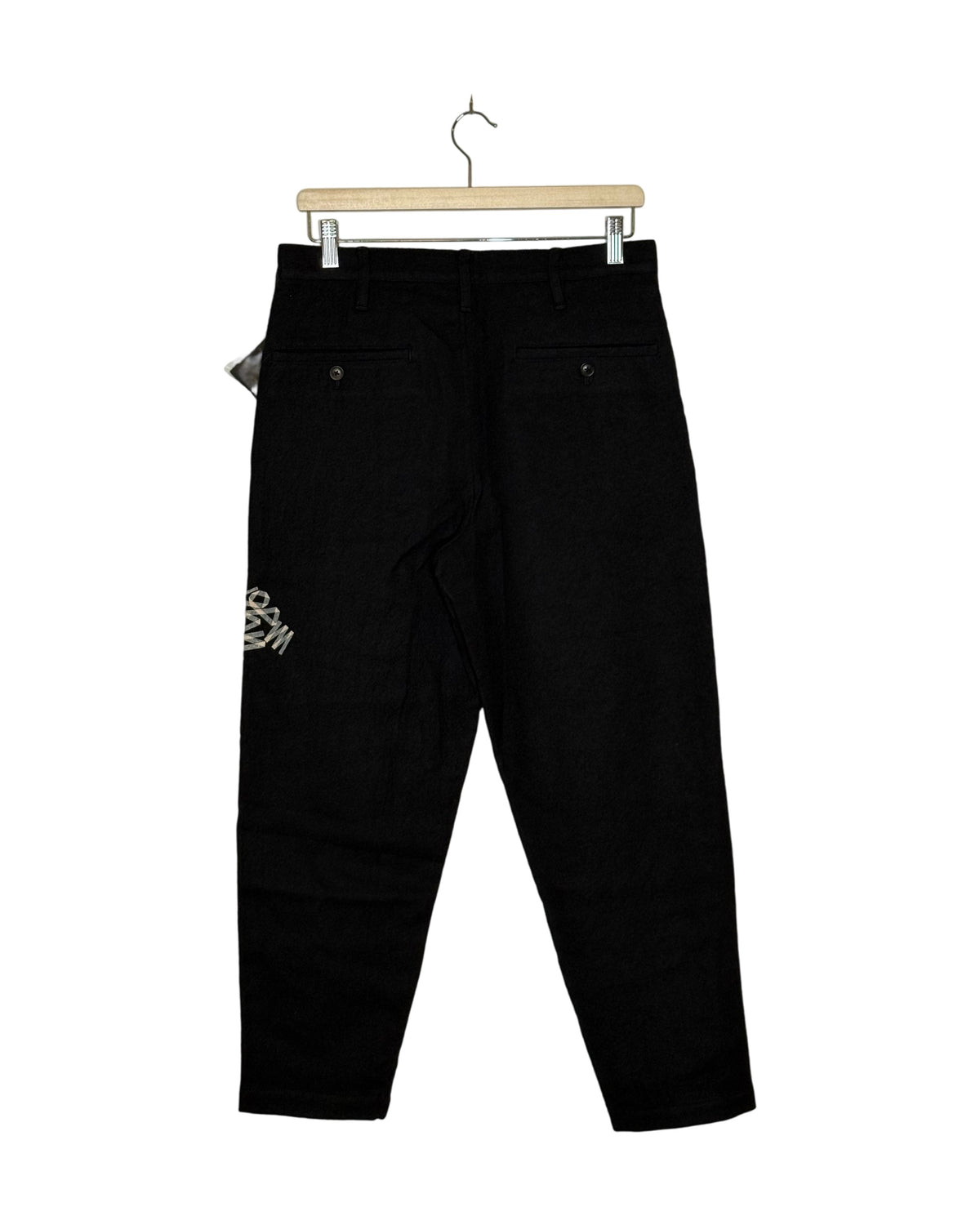 Yohji Yamamoto Pour Homme 2015AW Runway Tape Letter Print Wool Trousers