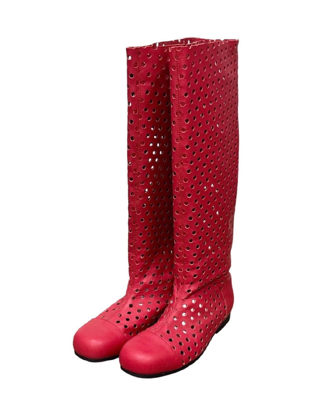 Comme Des Garcons 2015AW Runway Cut-Out Polka Dot Tall Boots