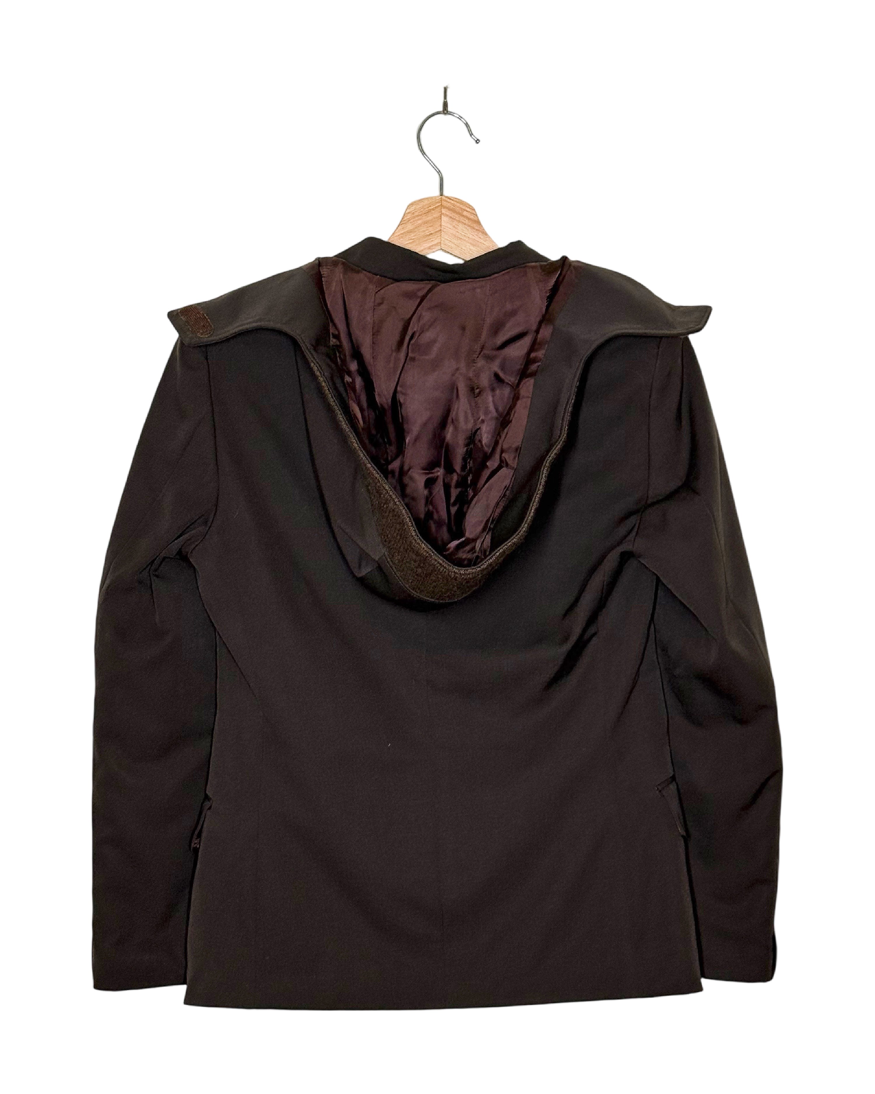 Undercover 2007AW hooded wool blazer - back view on hanger