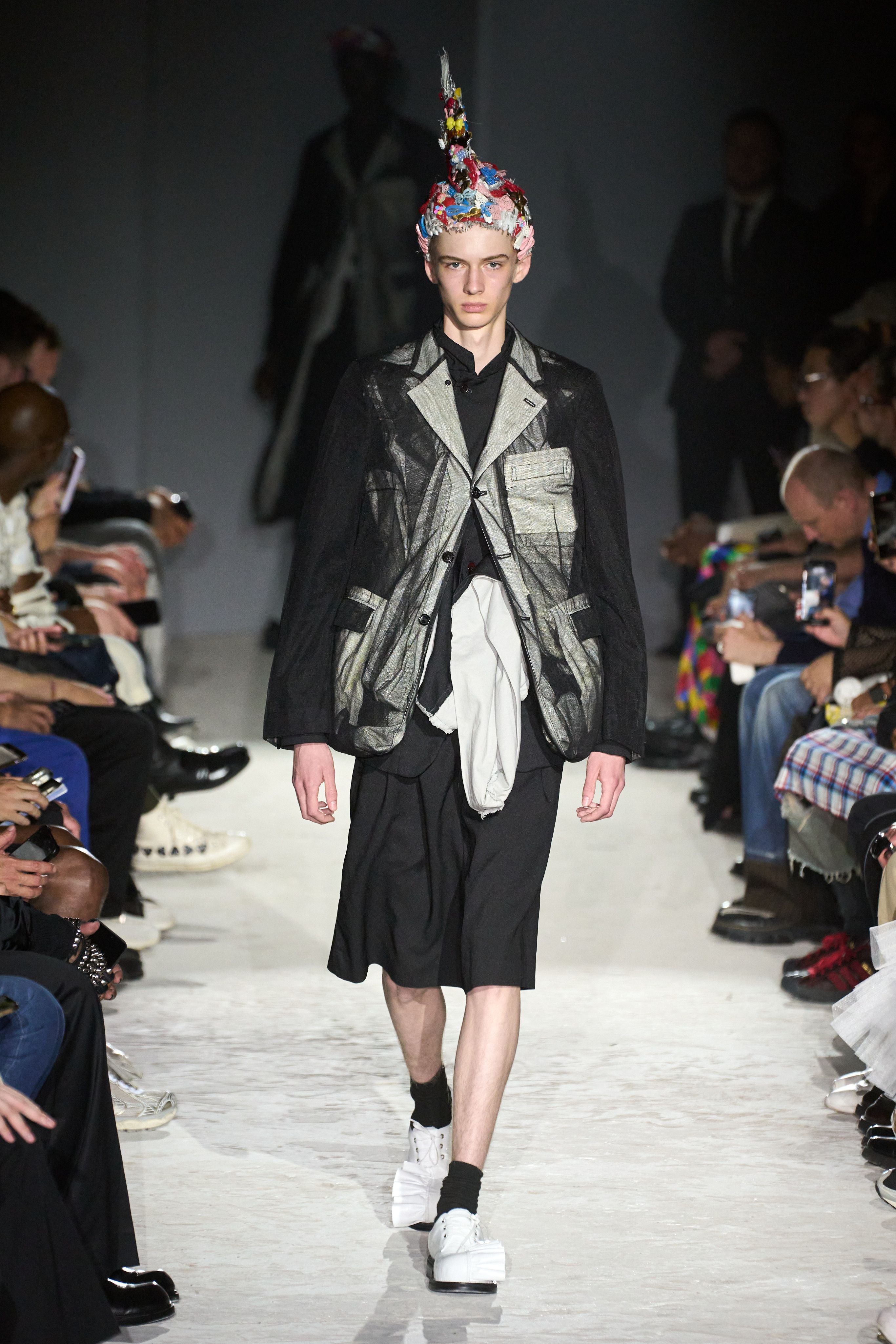 Comme Des Garcons Homme Plus 2025SS Runway The Hope of Light Sheer Tulle Blazer