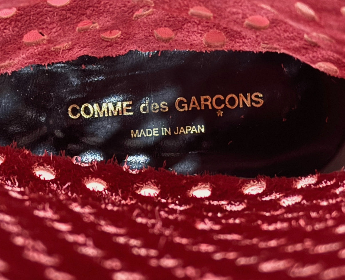 Comme Des Garcons 2015AW Runway Cut-Out Polka Dot Tall Boots