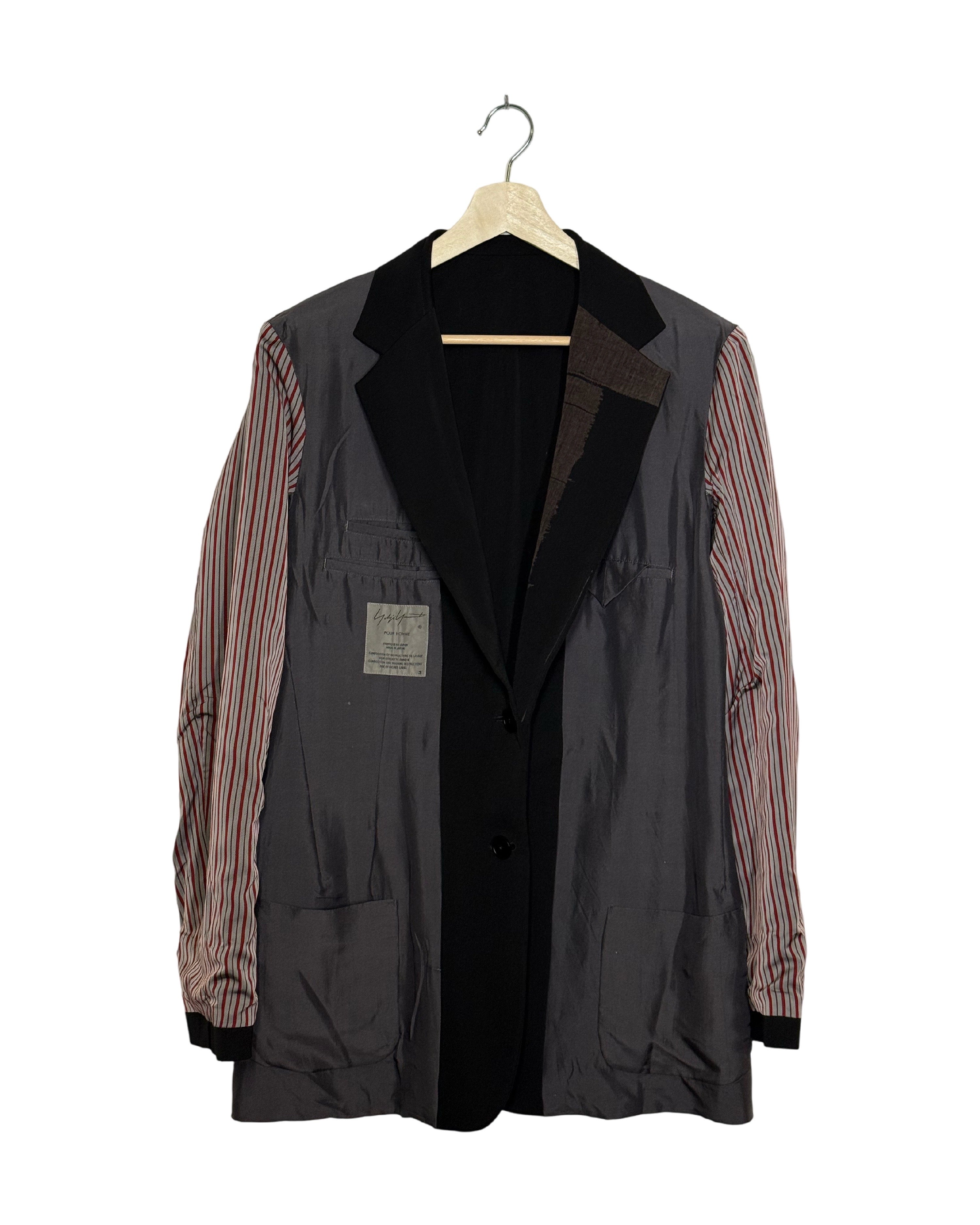 Yohji Yamamoto Pour Homme 2017SS Runway Yuka Asakura Twins Reversible Discharge Print Jacket