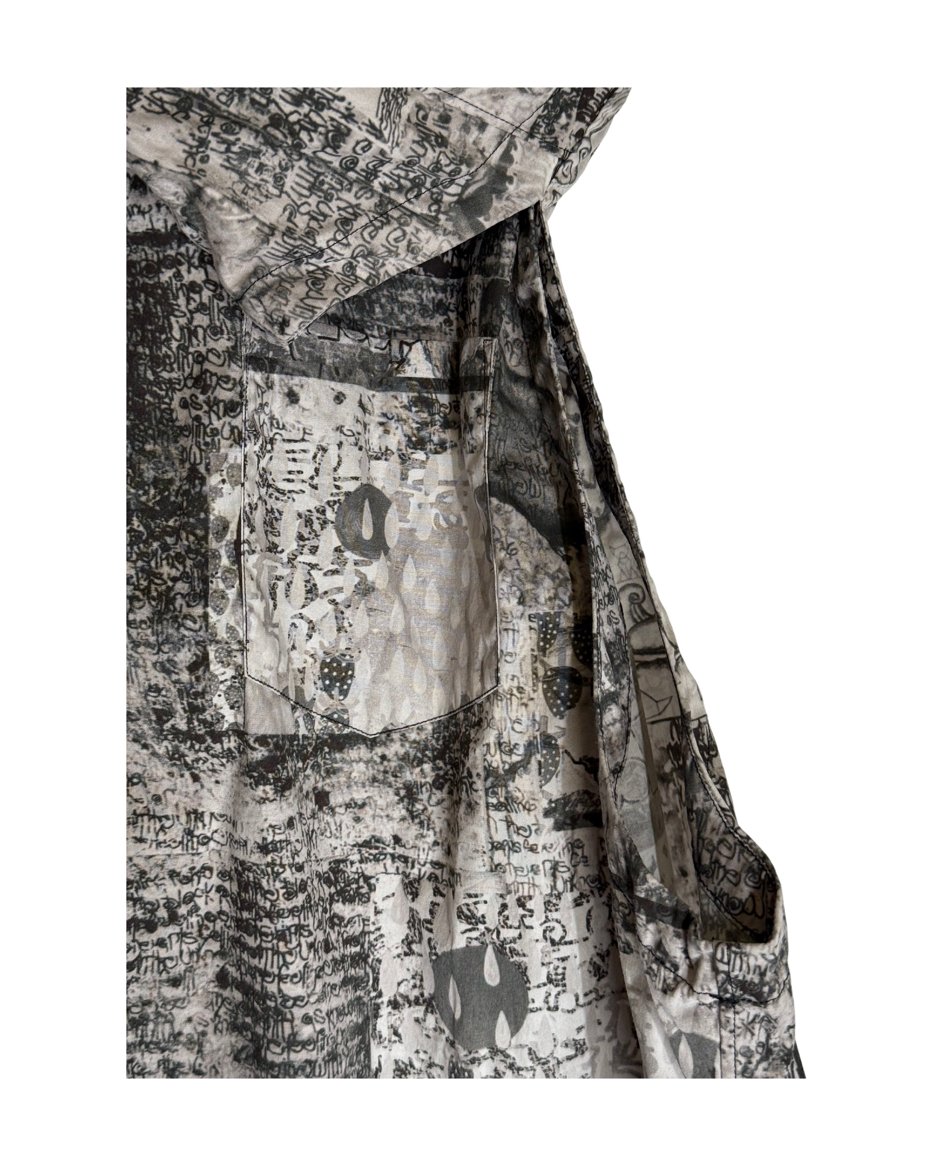 Comme des Garcons Shirt 2023SS Brett Westfall graffiti cut-out shirt - detail view