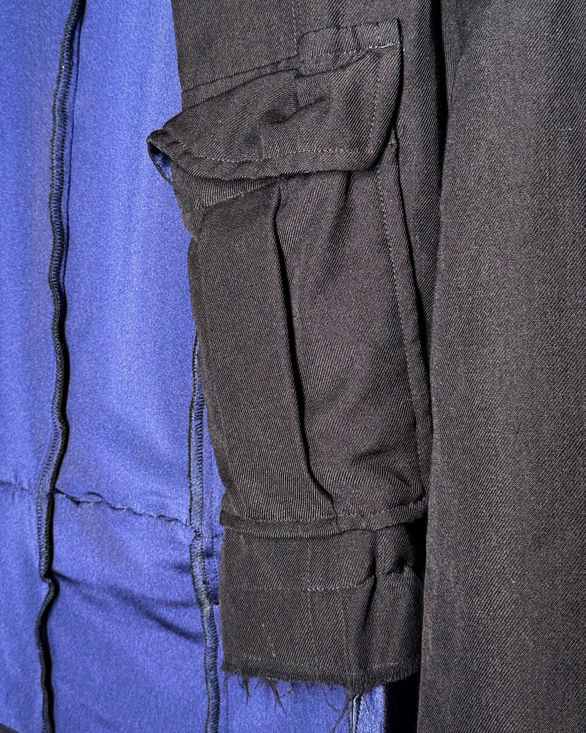 Comme Des Garcons 2000SS Runway Multi-Material Patchwork Crinkle Jacket