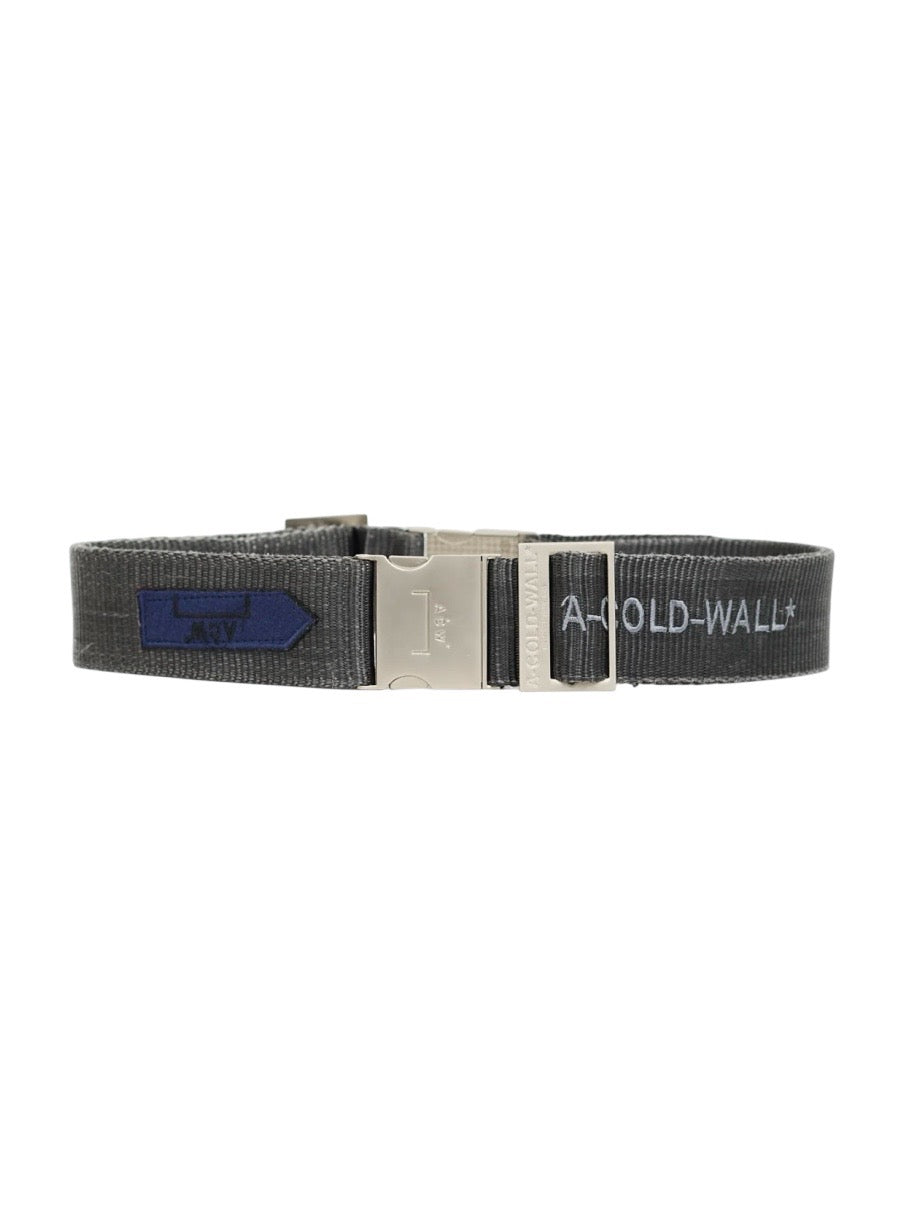 A-COLD-WALL* Grey Industrial Webbing Belt with Metallic Buckle